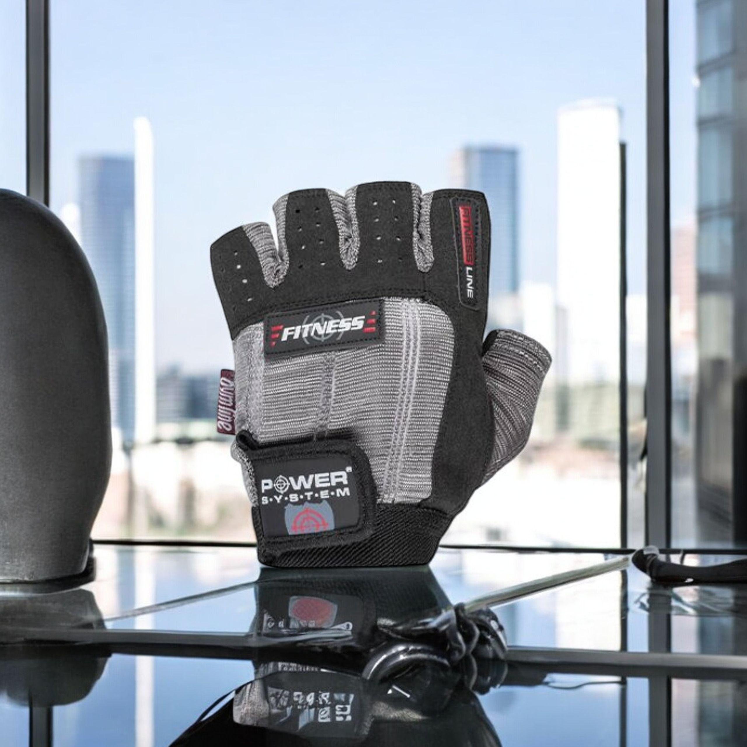 POWER SYSTEM Rękawice Fitness - Szaro-Czarne