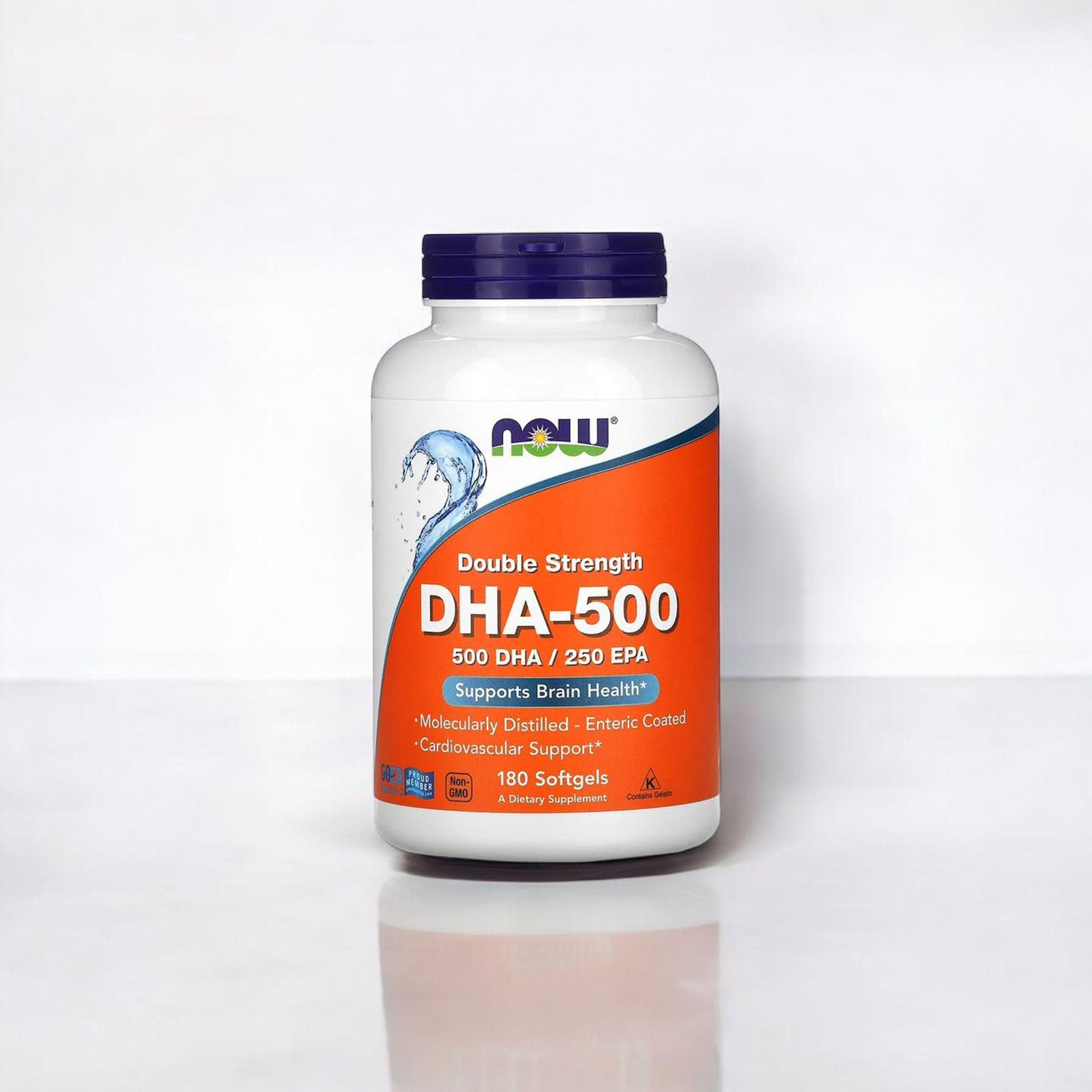 NOW DHA 500mg - 3x 180softgels