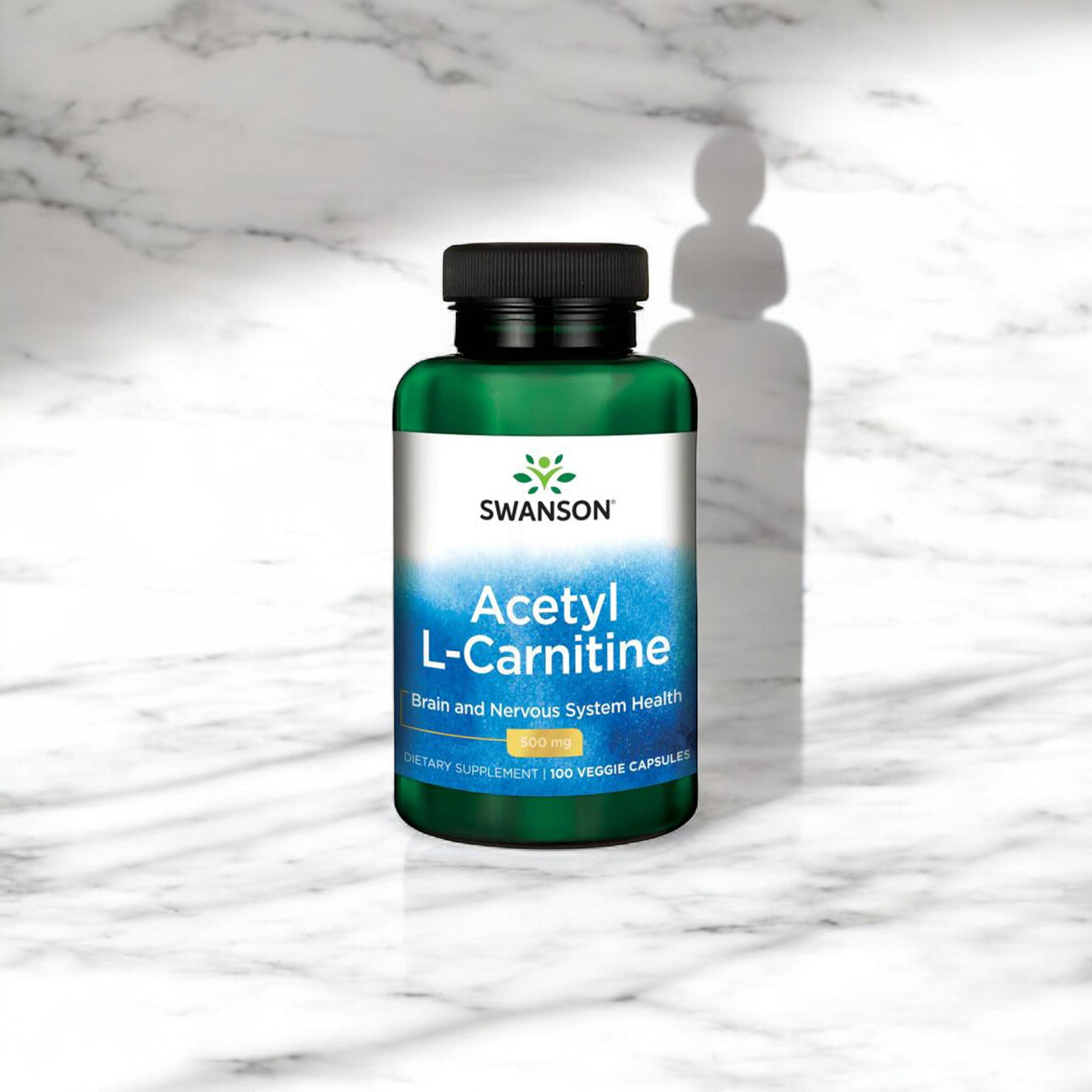 SWANSON Acetyl L-Carnitine 500mg - 3x 100vcaps. - Acetyl L-Karnityna