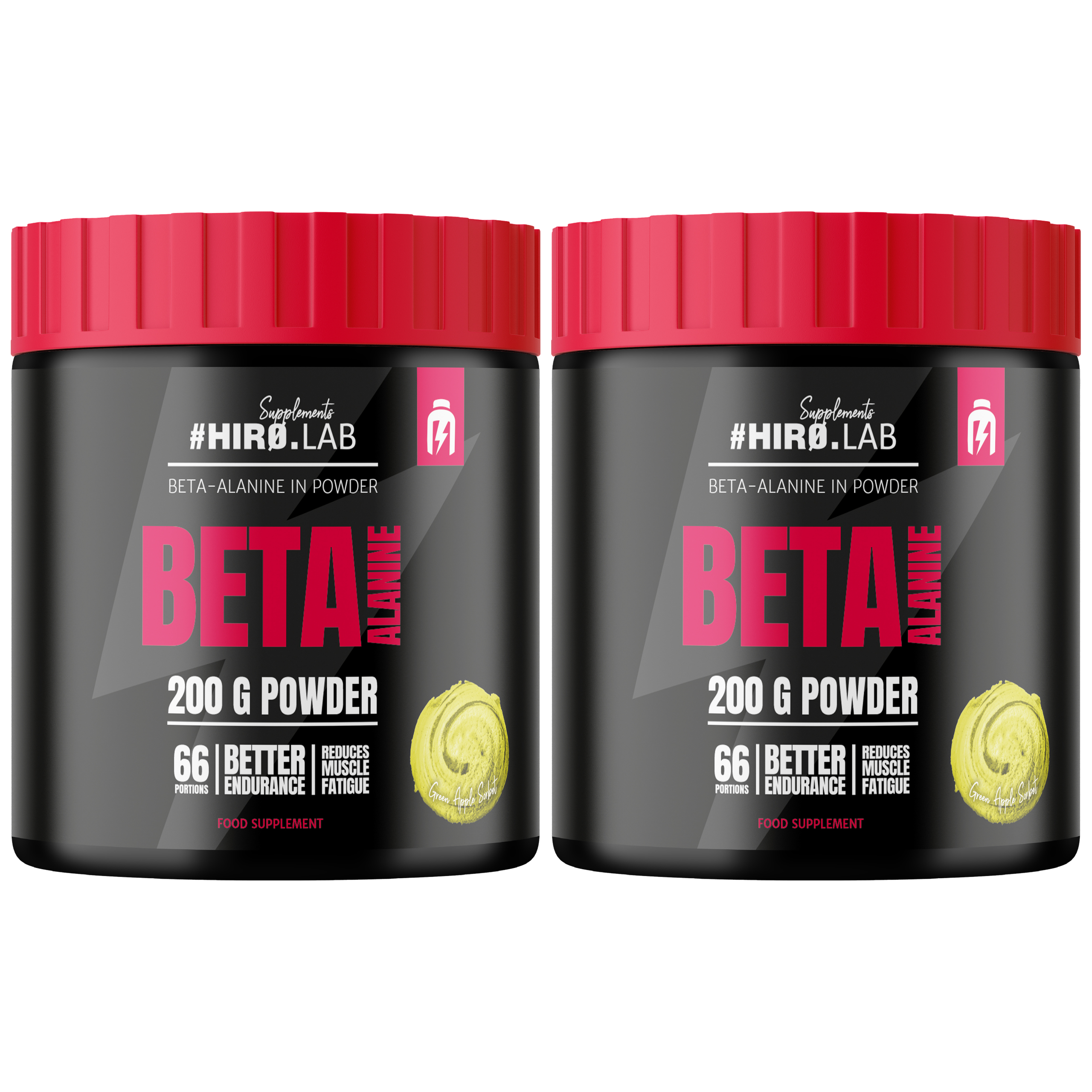 HIRO.LAB Beta Alanine - 2x 200g - Green Apple Sorbet