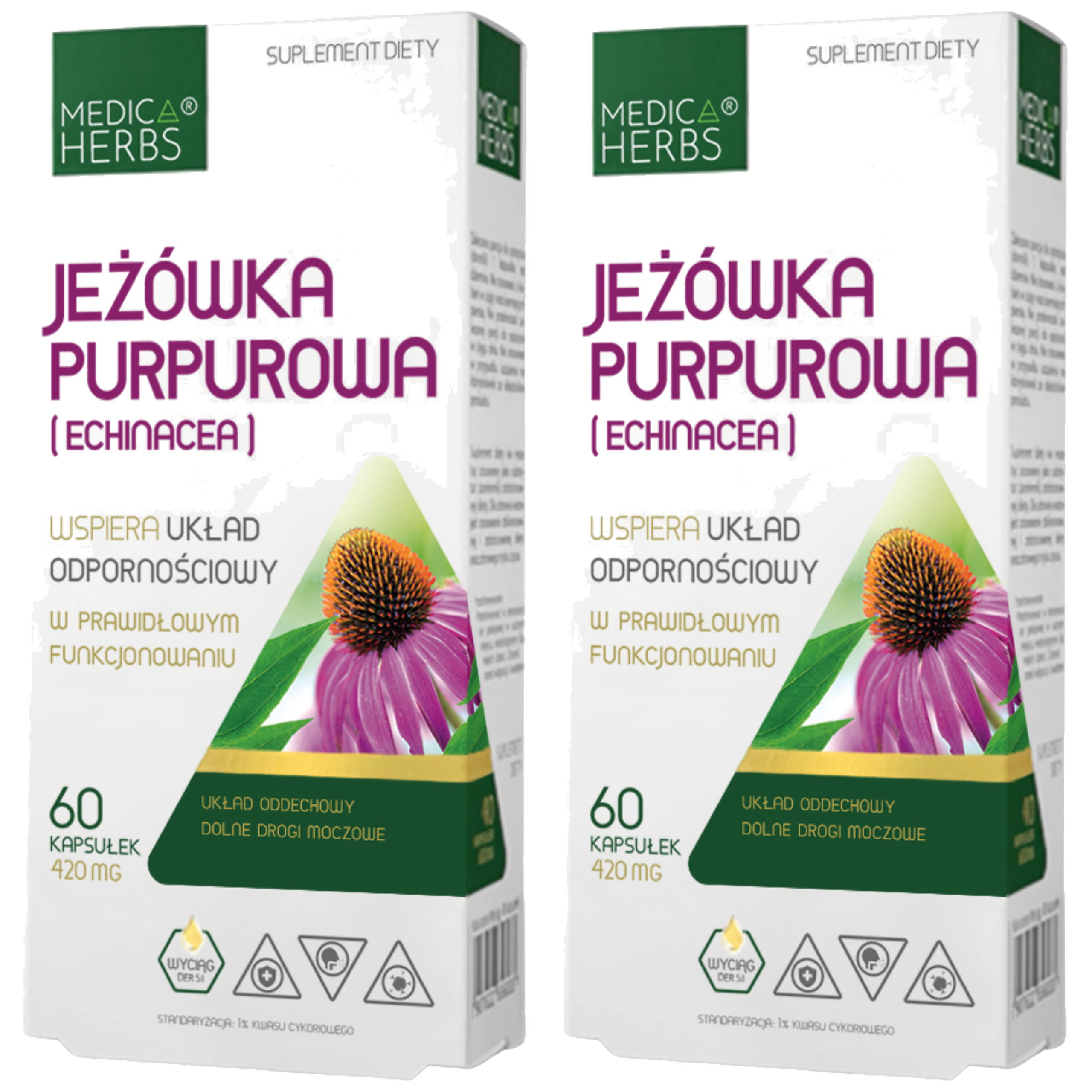 MEDICA HERBS - Jeżówka Purpurowa 420mg (Echinacea) - 2x 60caps.
