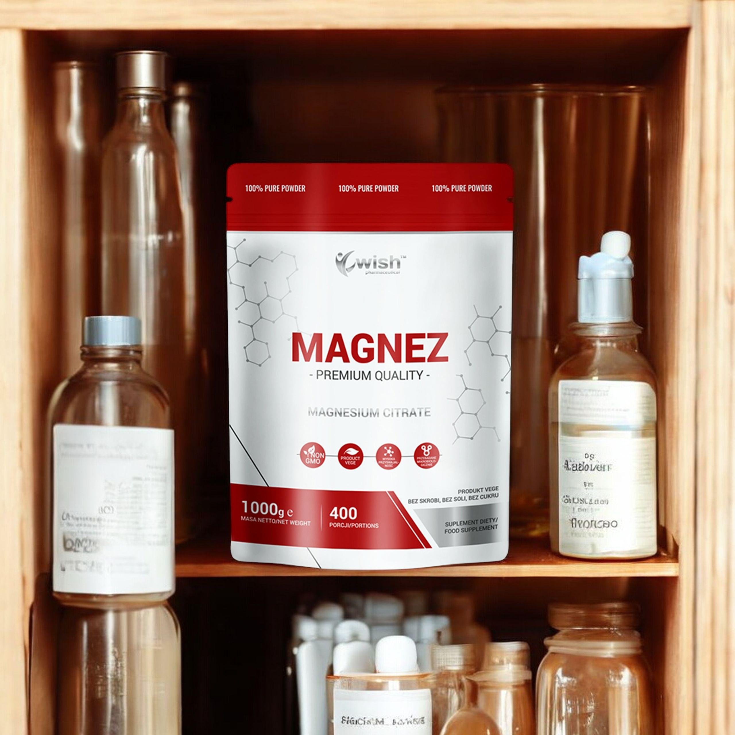 WISH Pharmaceutical Cytrynian Magnezu - 3x 1000g
