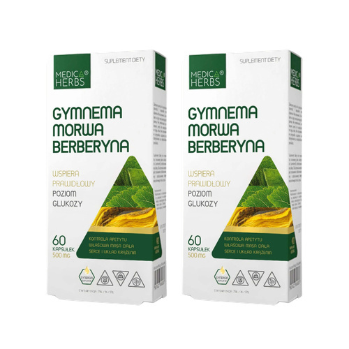 MEDICA HERBS - Gymnema Morwa Berberyna - 2x 60caps.