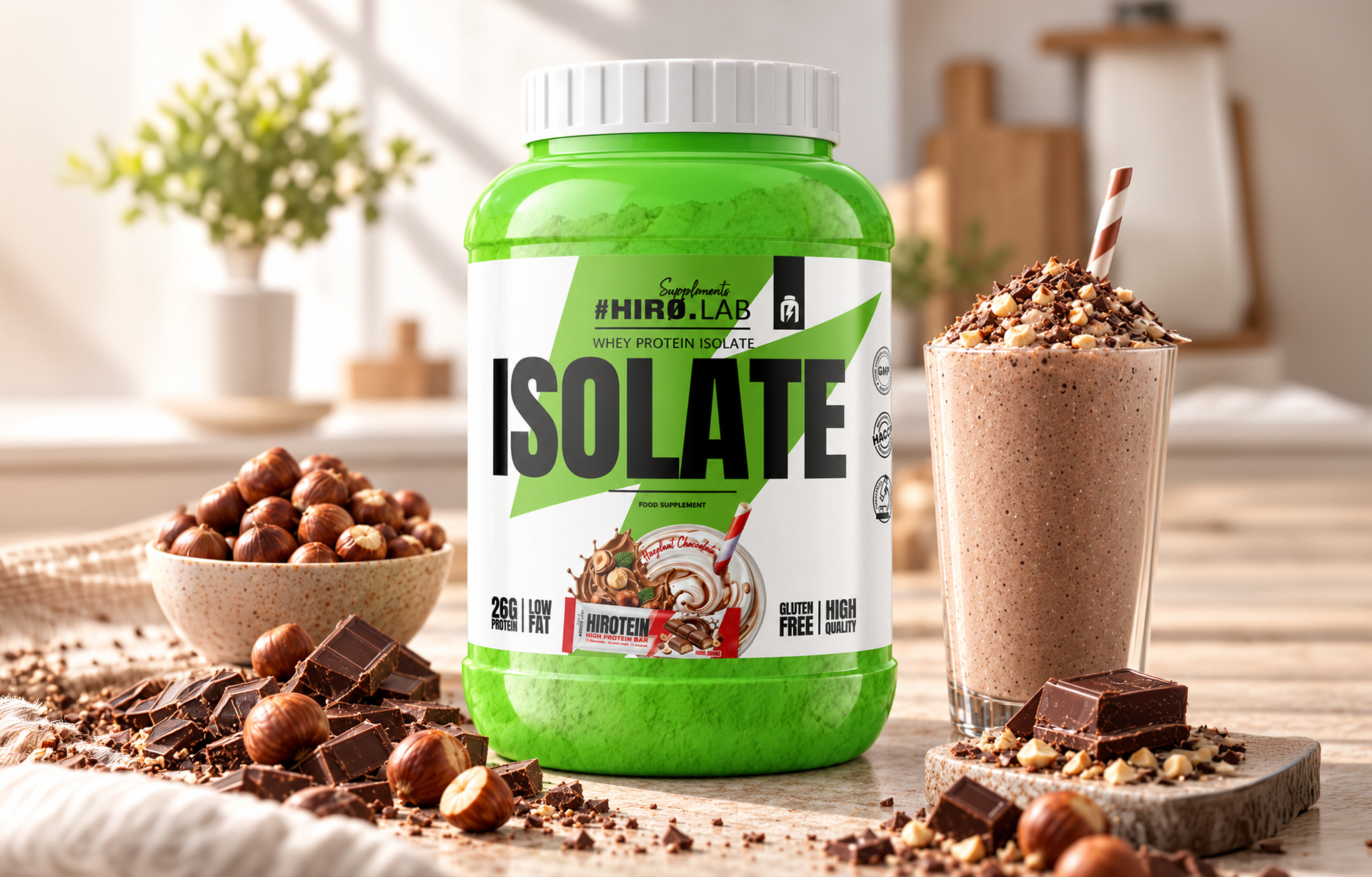 HIRO.LAB Whey Protein Isolate - 2x 1800g