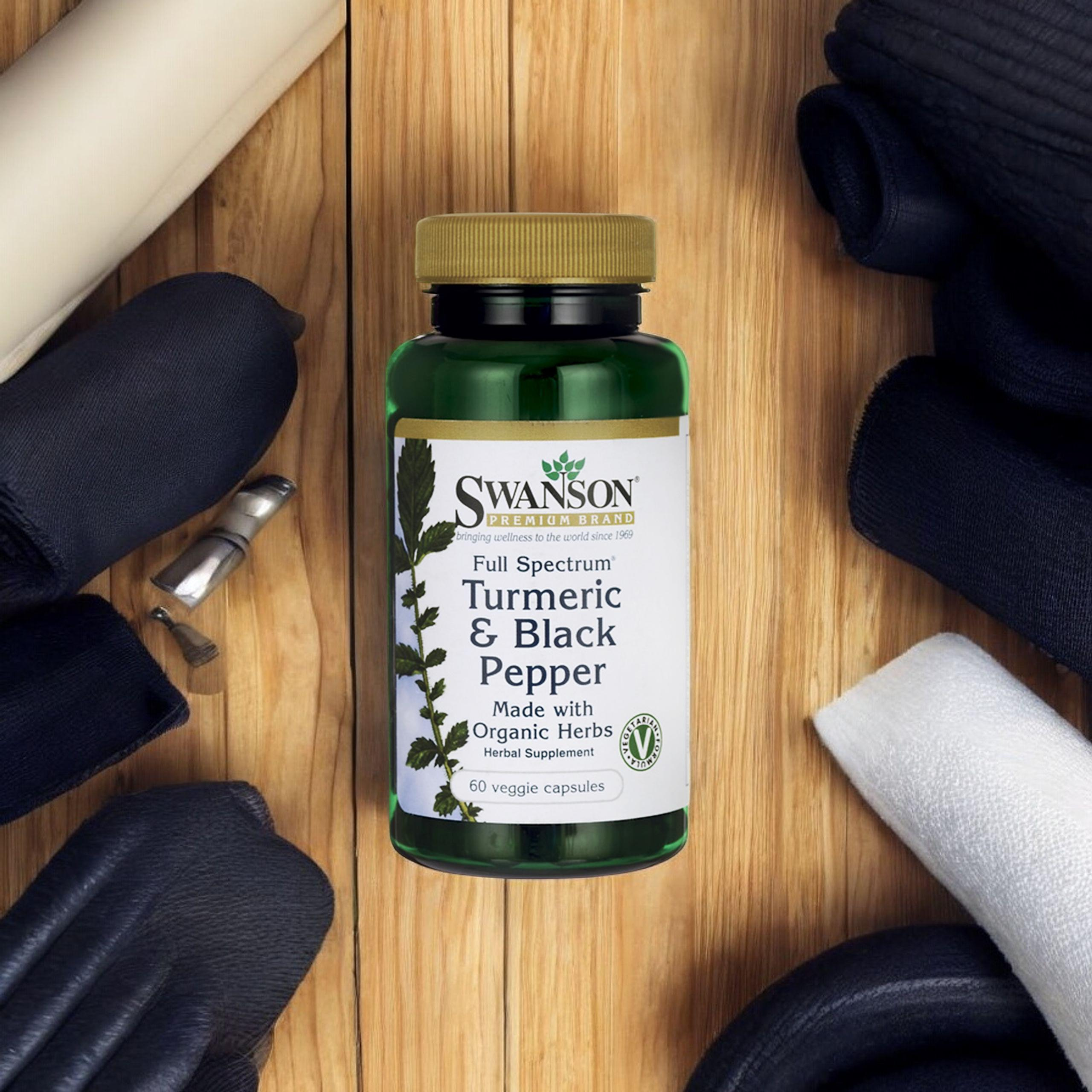 SWANSON Turmeric Black Pepper (Kurkuma z Piperyną) - 60vcaps.