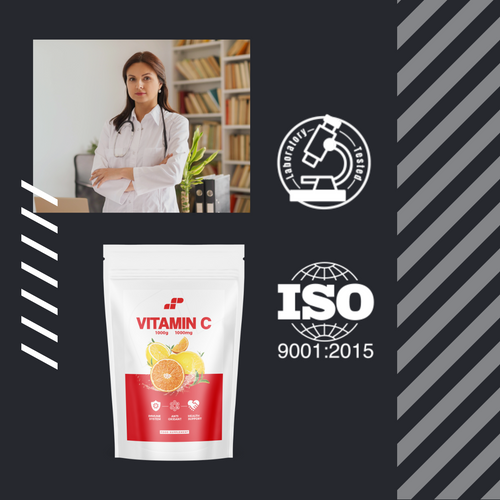 MP NUTRITION 100% Vitamin C 1000mg - 1000g - Witamina C - WYPRZEDAŻ - 07-11