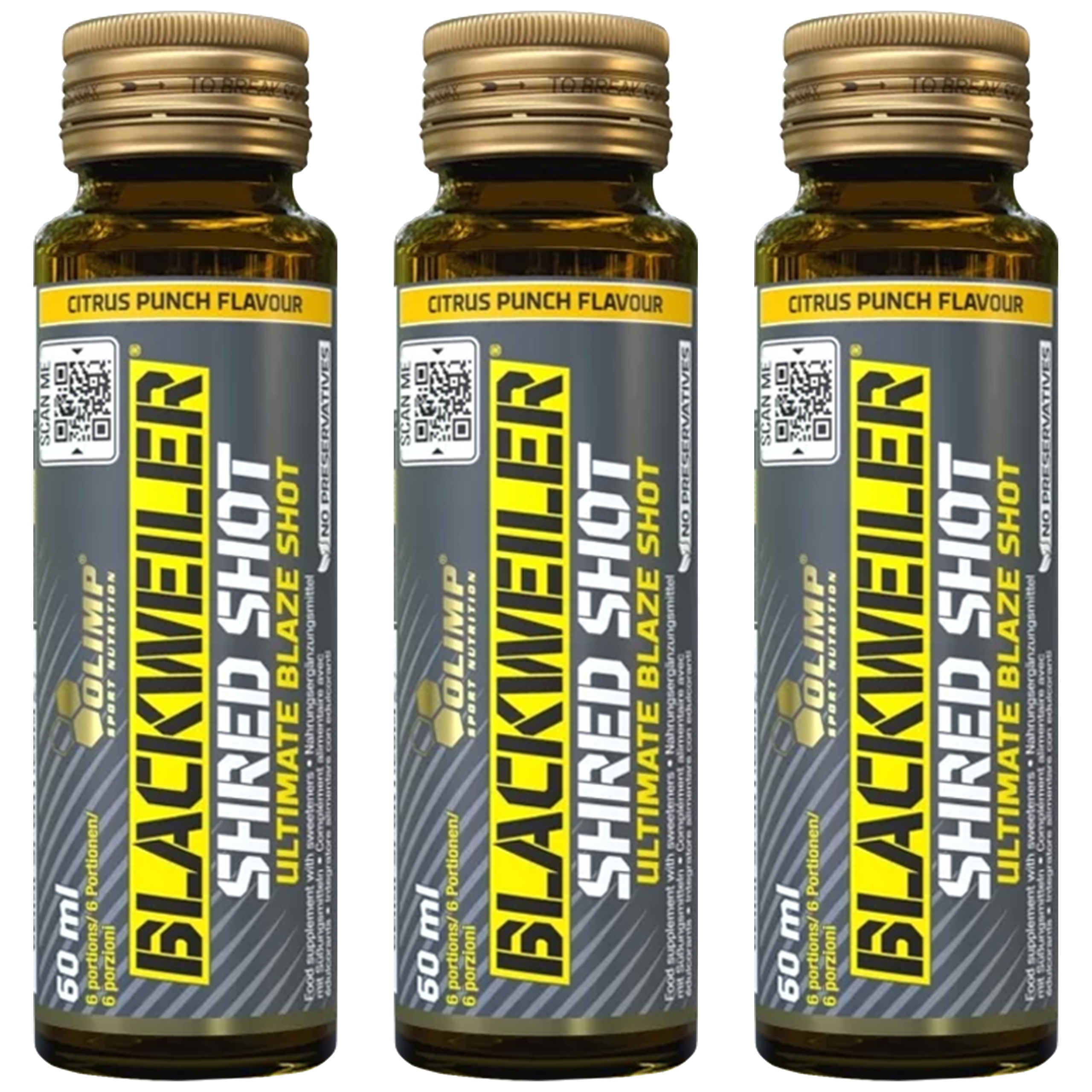 OLIMP Blackweiler Shred Shot - 3x 60ml - Citrus Punch