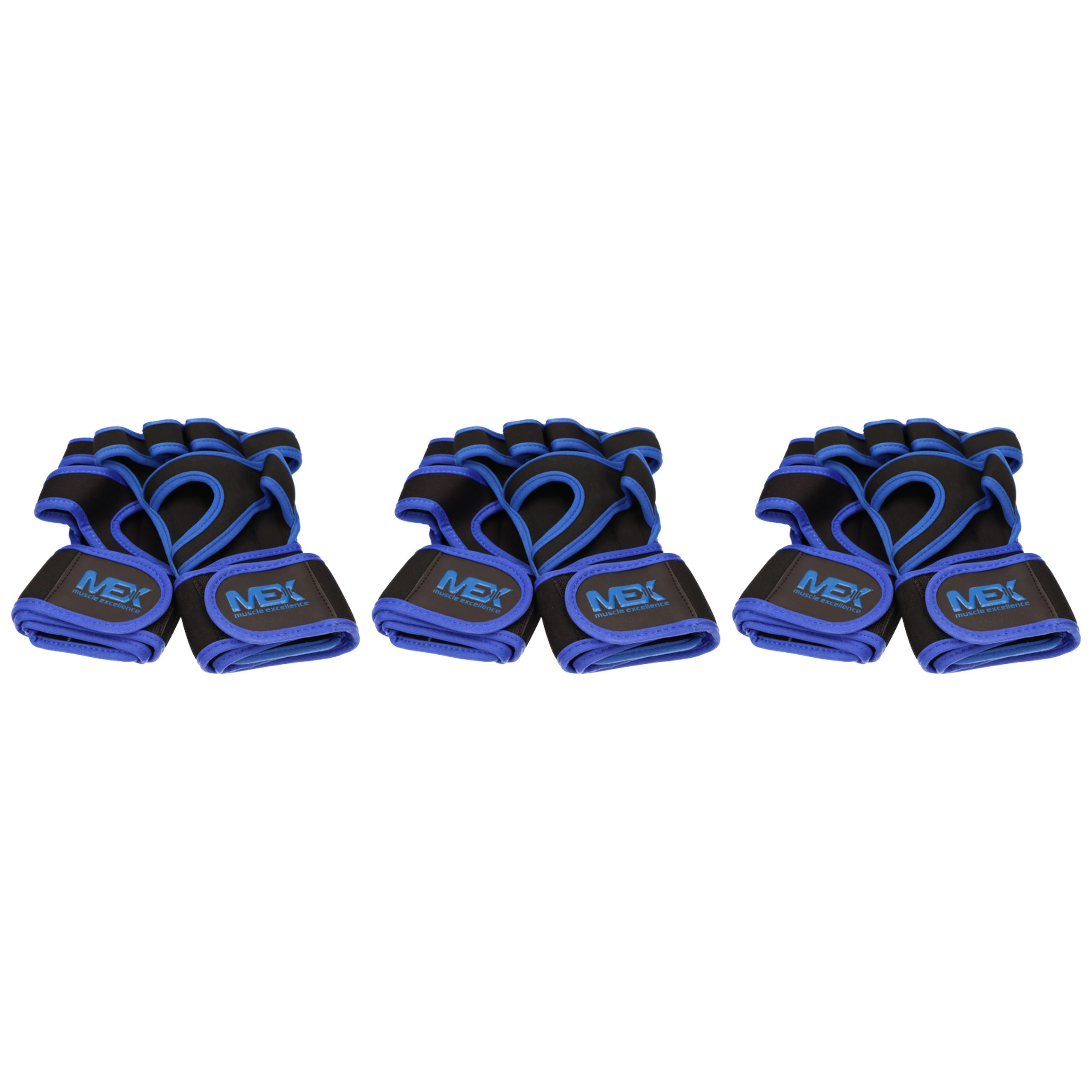 MEX NUTRITION - 3x V-Fit Blue Gloves