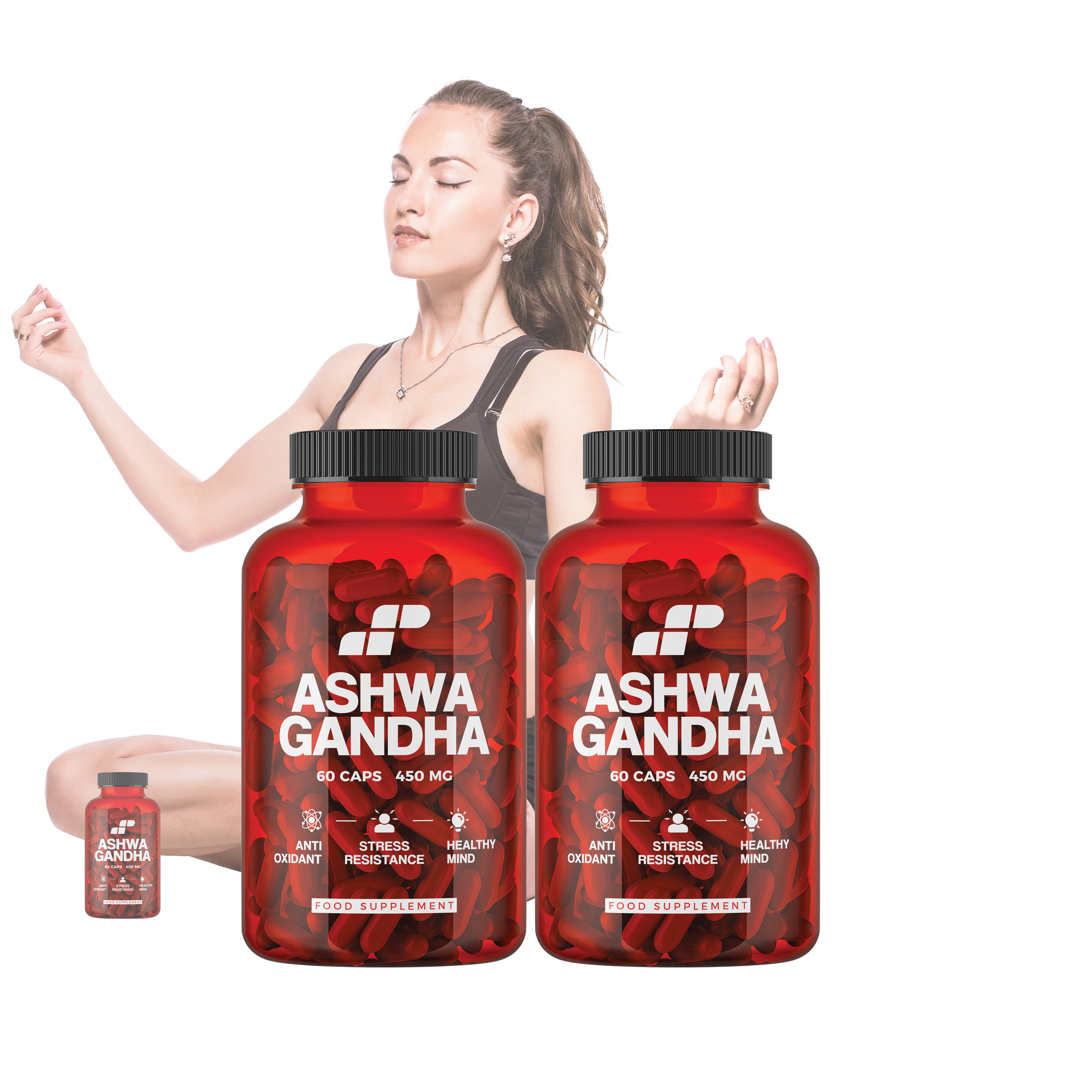 2x MP NUTRITION Ashwagandha 450mg 9% witanolidów - 60 caps