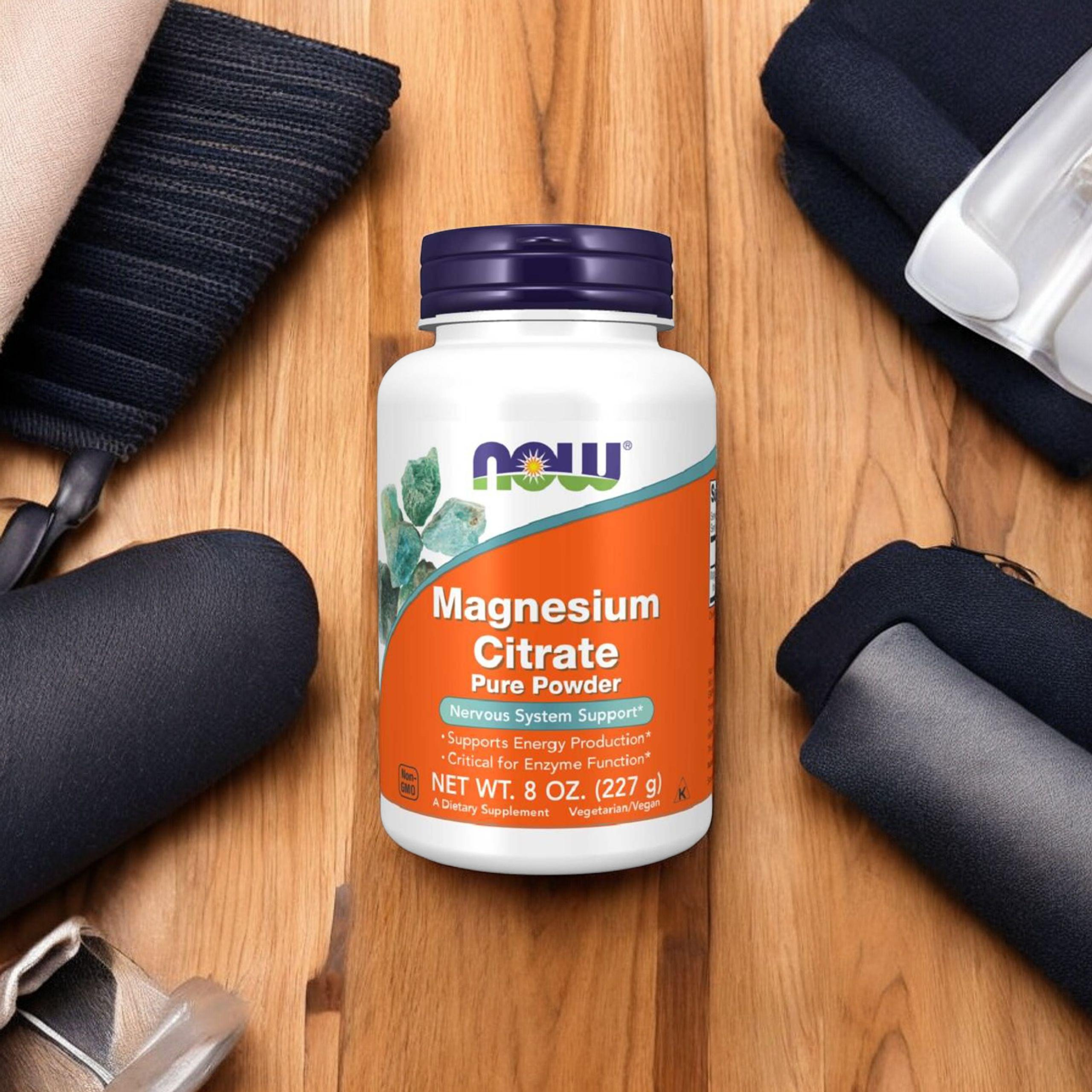 NOW Magnesium Citrate Powder - 2x 227g