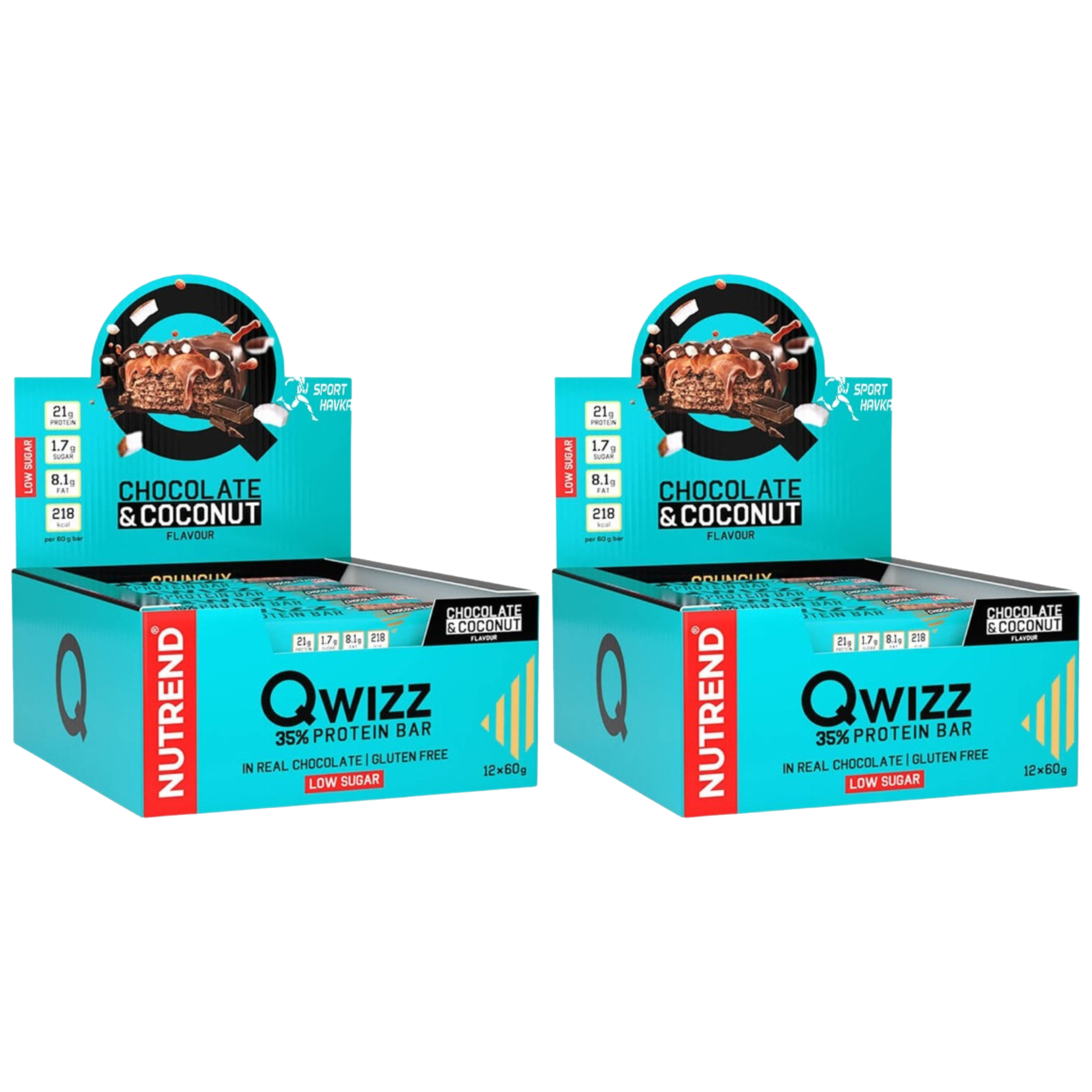 NUTREND - Baton QWIZZ Protein Bar - 24x 2x 60g