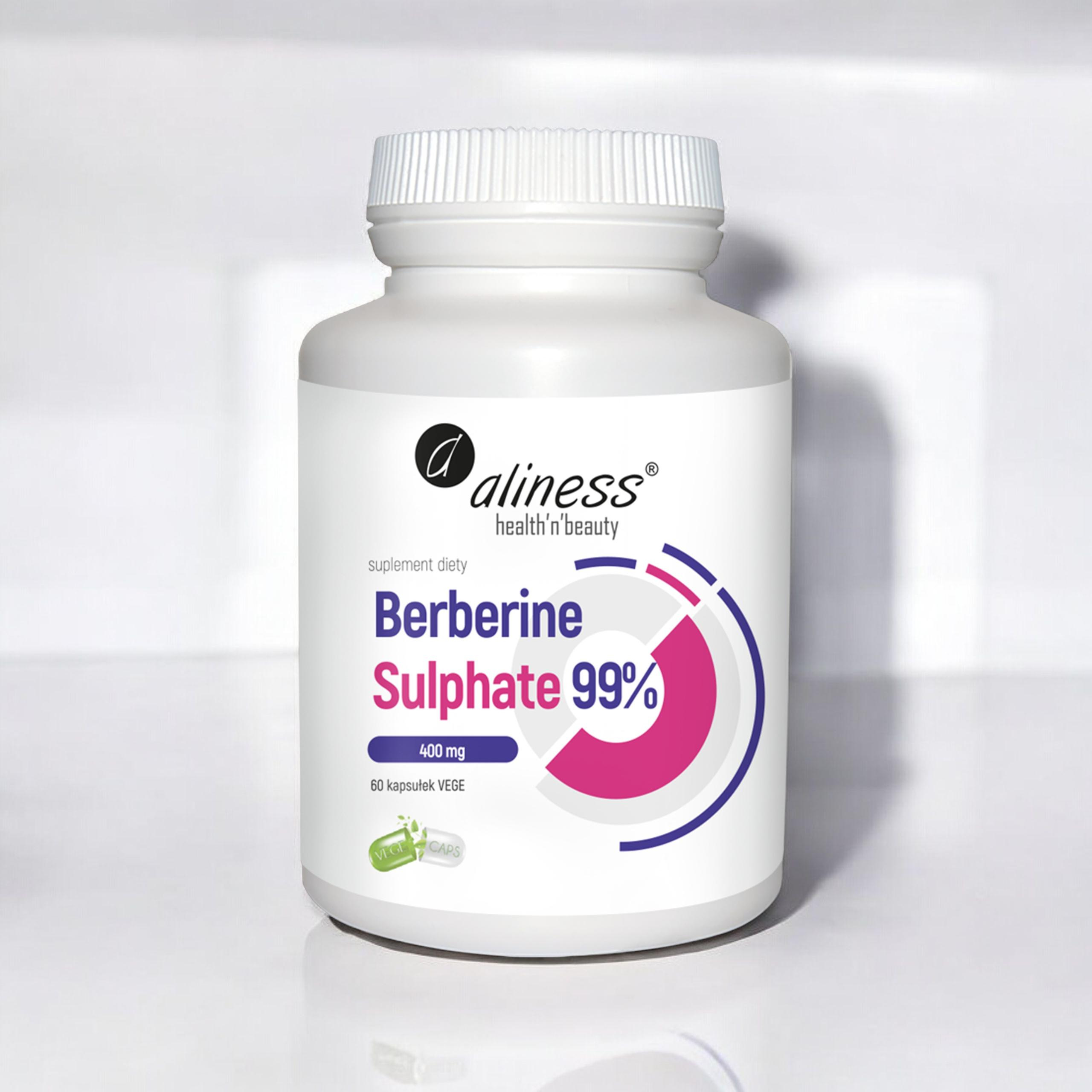 ALINESS Berberine Sulphate 99% 400 mg - 2x 60vcaps