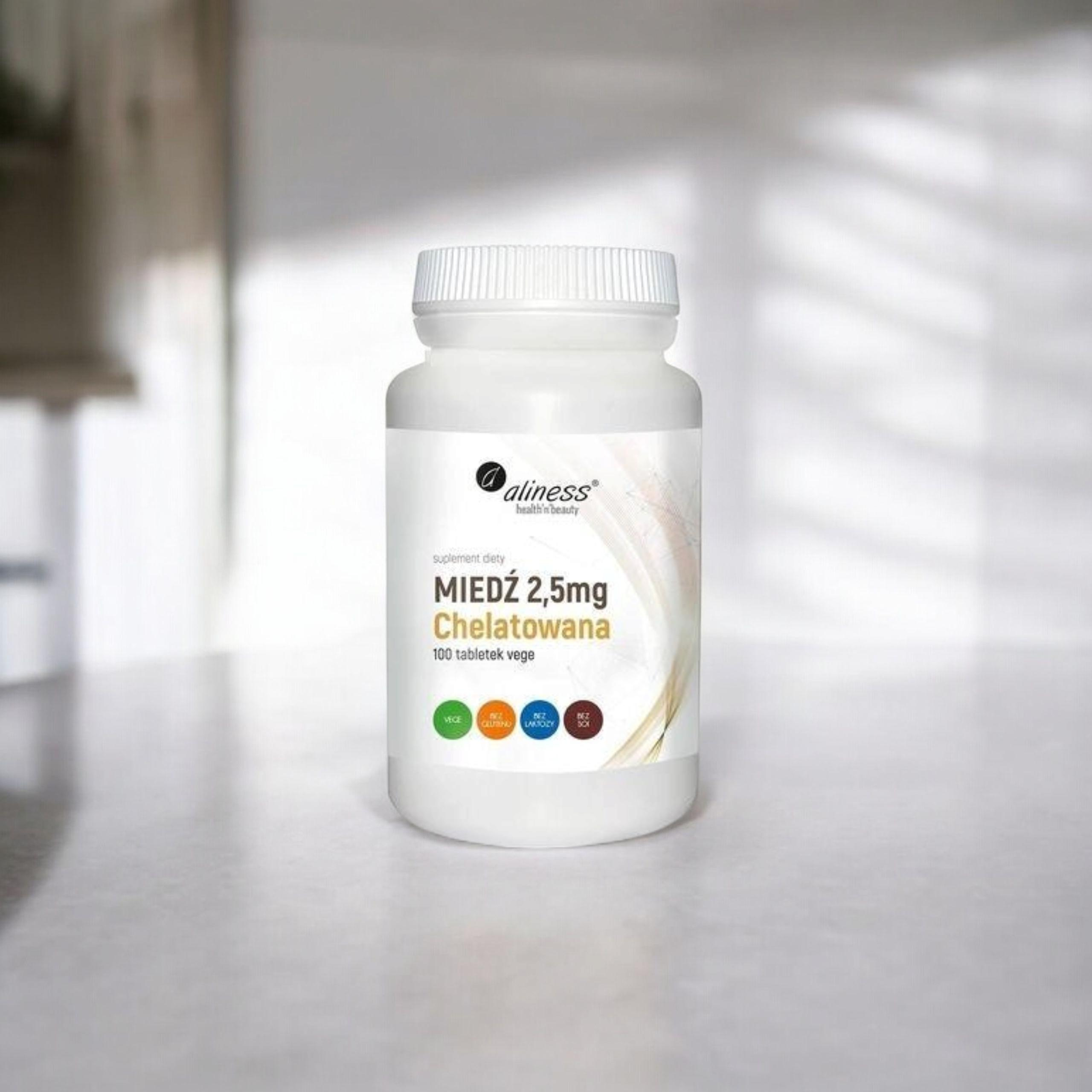 ALINESS - Miedź Chelatowana 2,5mg - 100tabs.