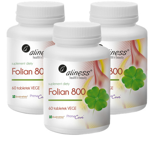 ALINESS - Folian 800mcg Dla Kobiet w Ciąży - 3x 60vtabs.