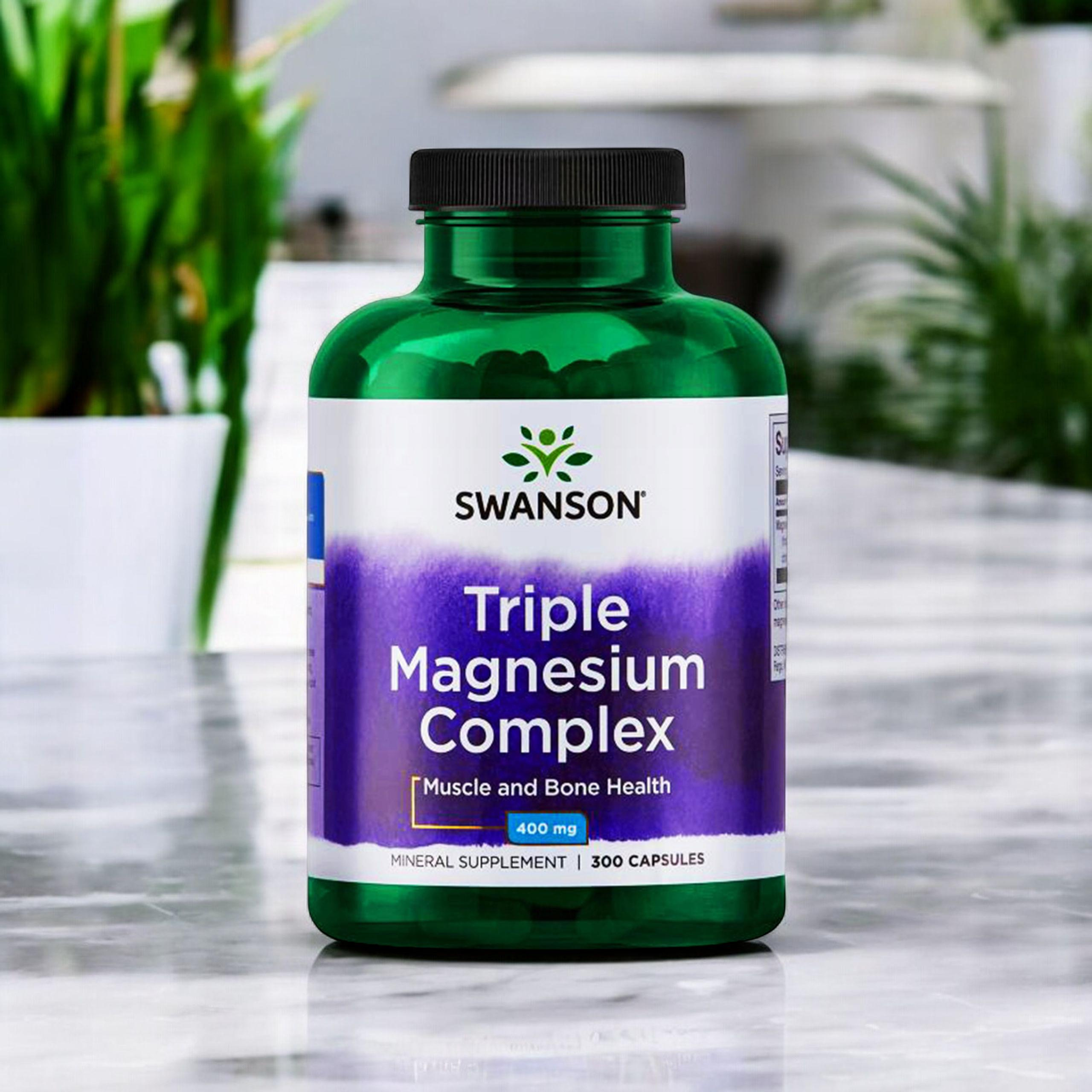 SWANSON Triple Magnesium Complex 400mg - 2x 300caps.
