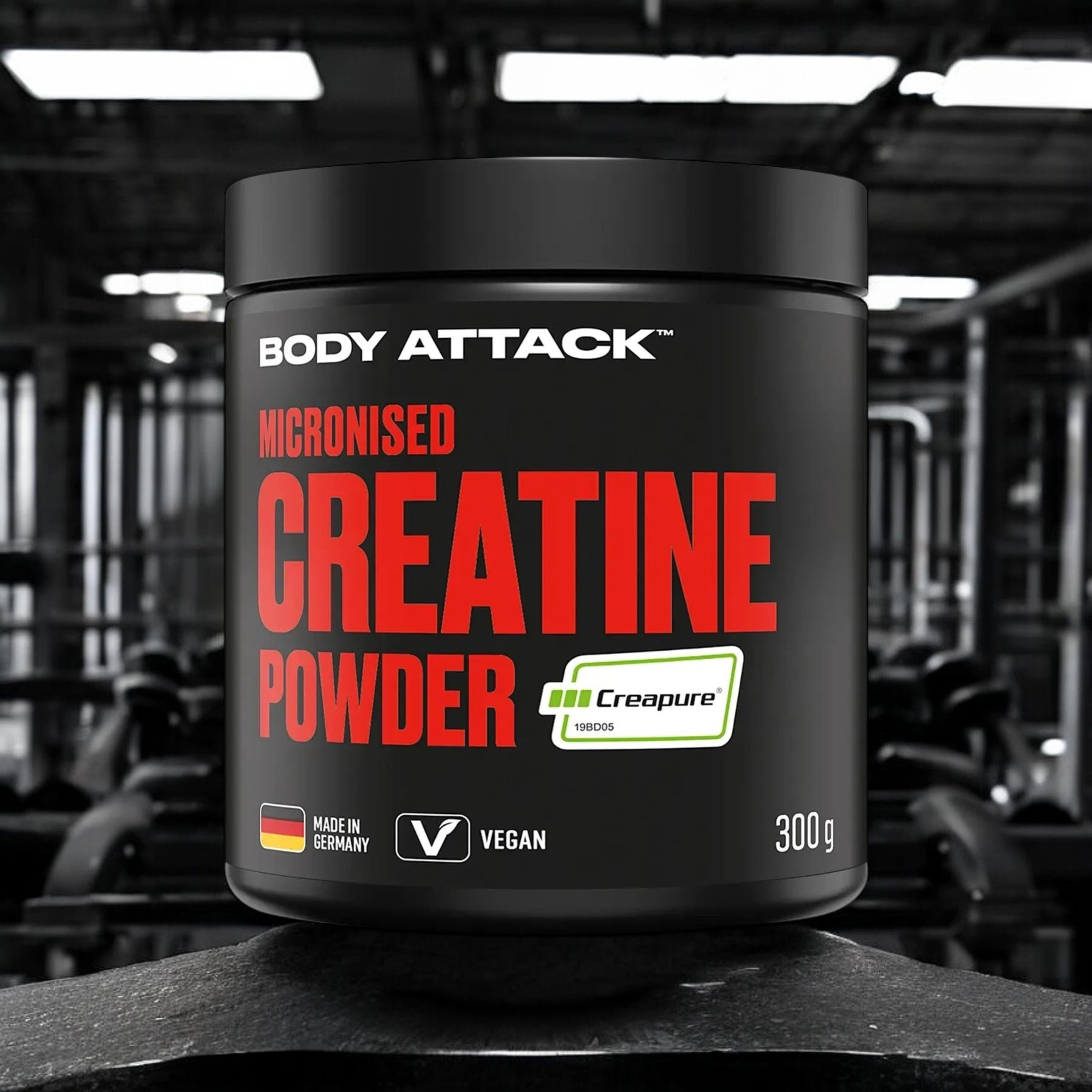 BODY ATTACK - Micronised Creatine Creapure - 300g - Natural