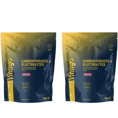 VITARGO - Carbohydrates + Electrolyte - 2x 750g - Grape