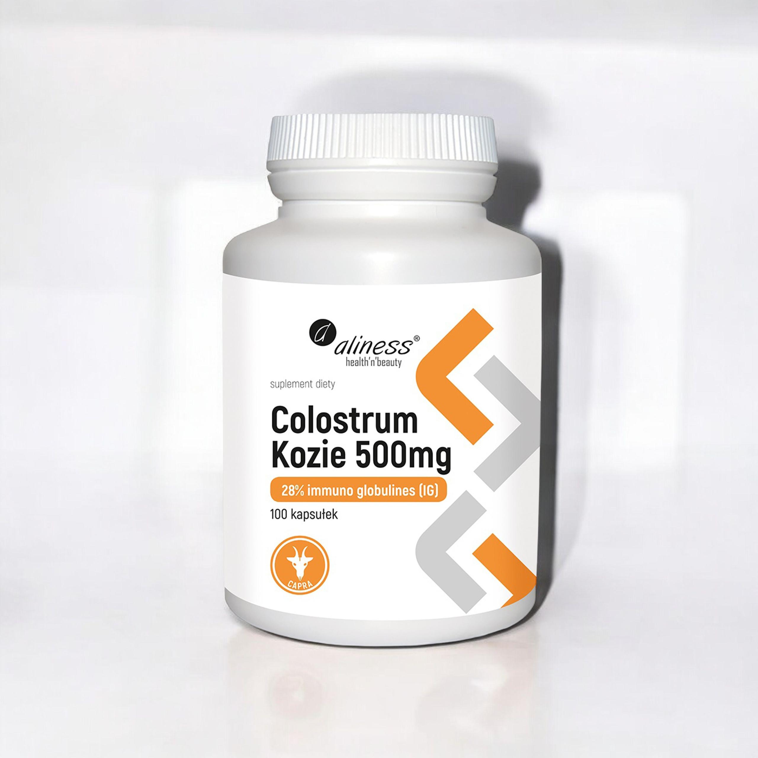 Aliness Colostrum Kozie 500mg - 100caps.