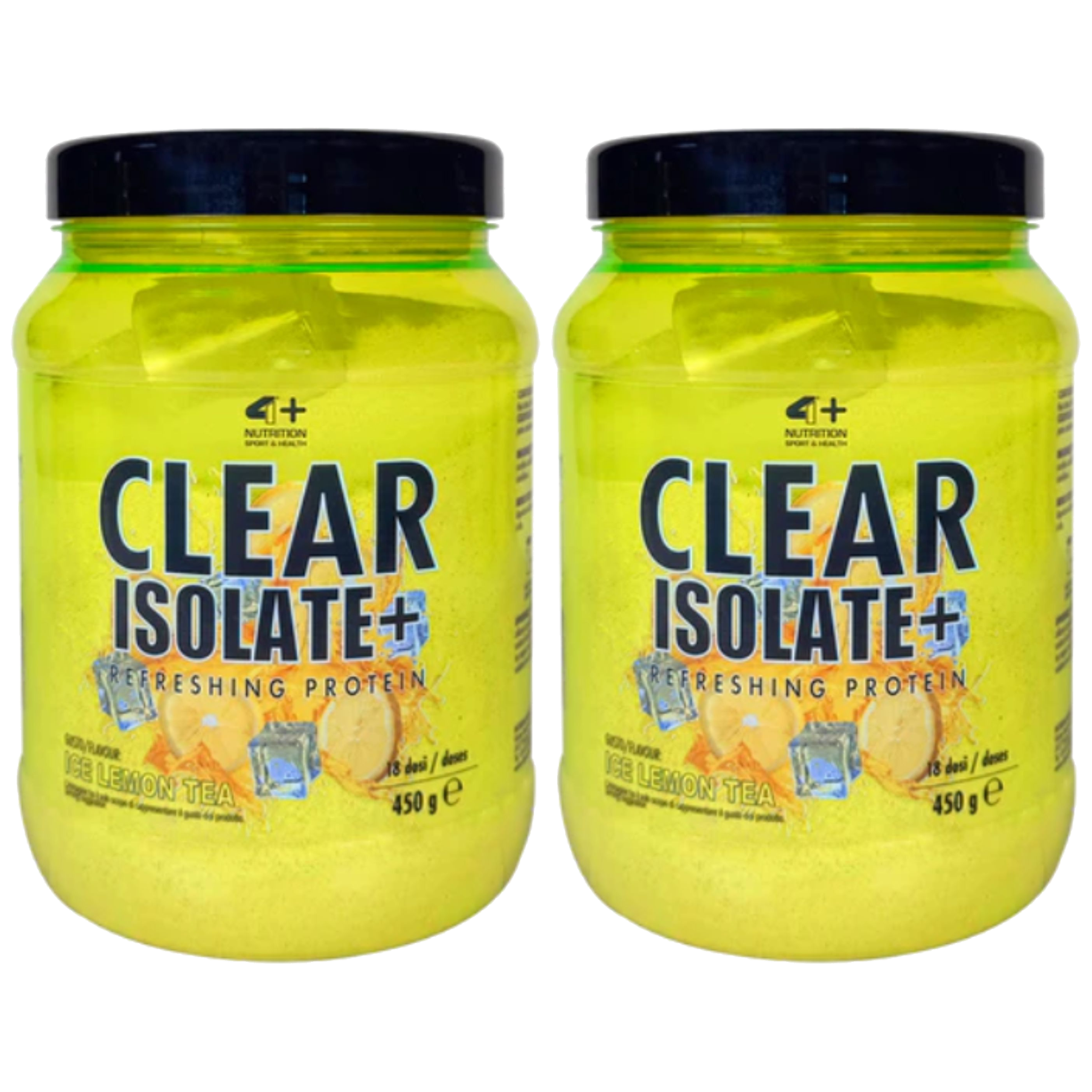 4+ NUTRITION - Clear Isolate+ - 2x 450g - Ice Lemon Tea