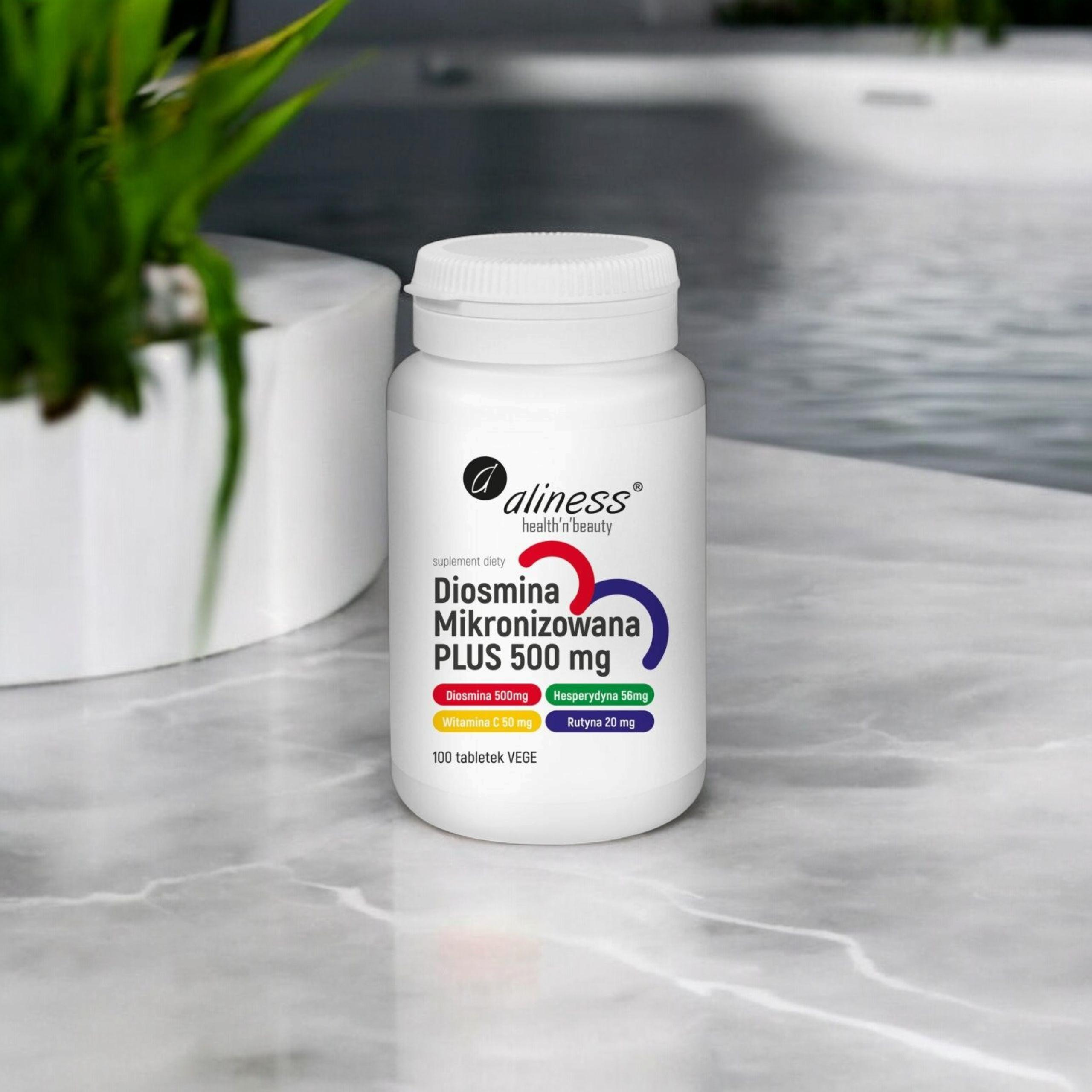 ALINESS - Diosmina Mikronizowana Plus 500mg - 100vtabs.