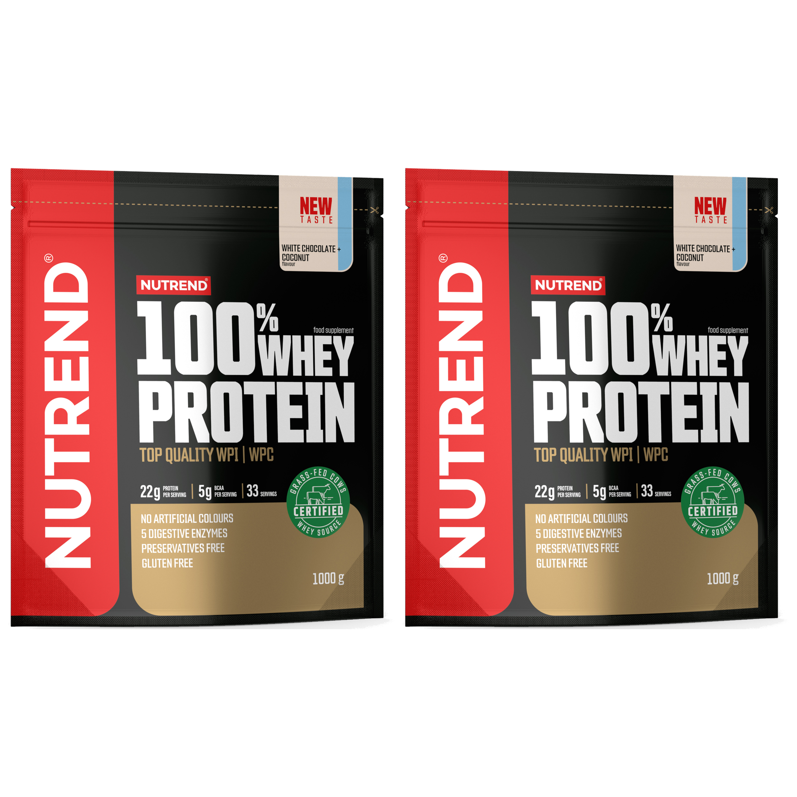 NUTREND 100% Whey Protein - 2x 1000g