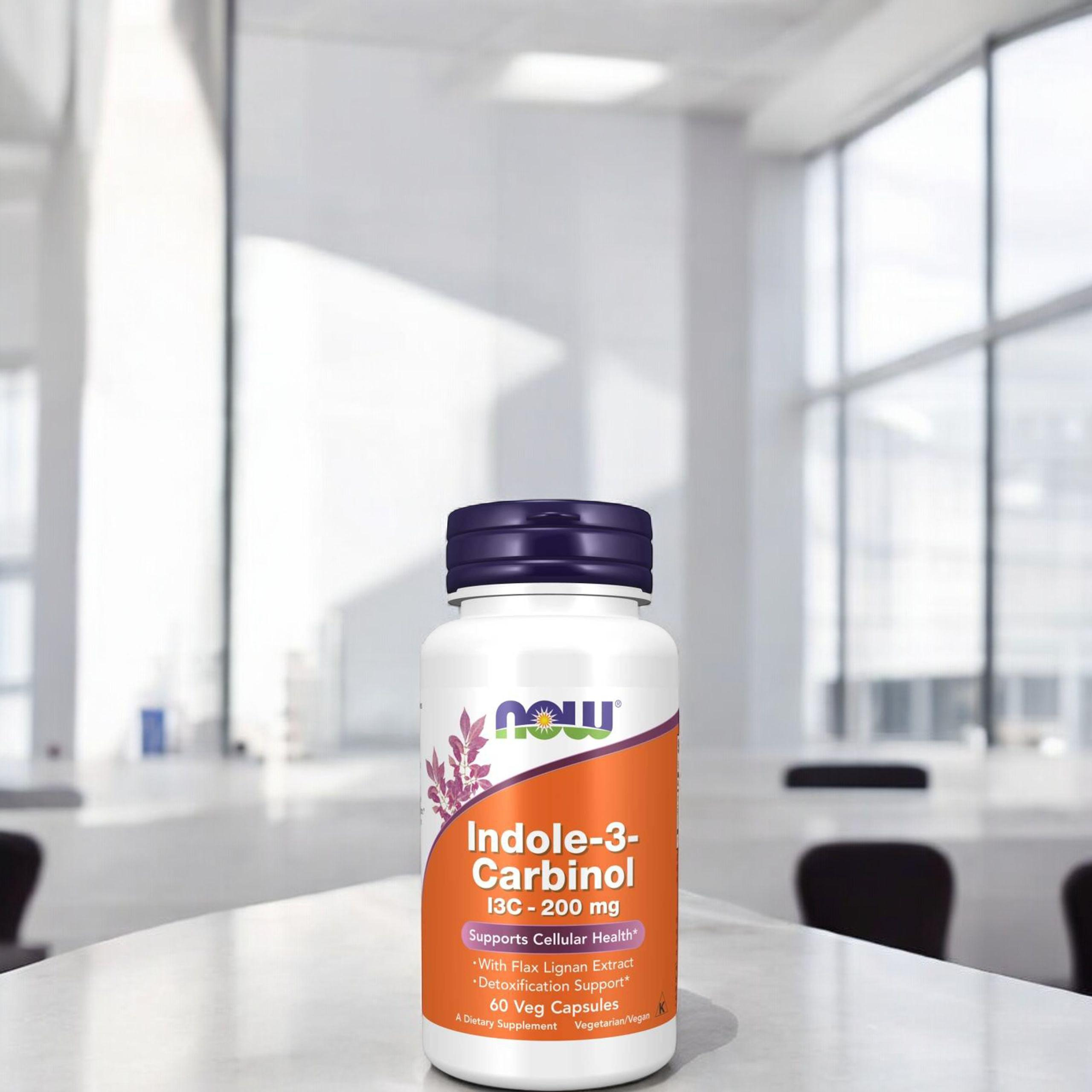 NOW Indole-3-Carbinol (I3C) 200mg - 2x 60vcaps.