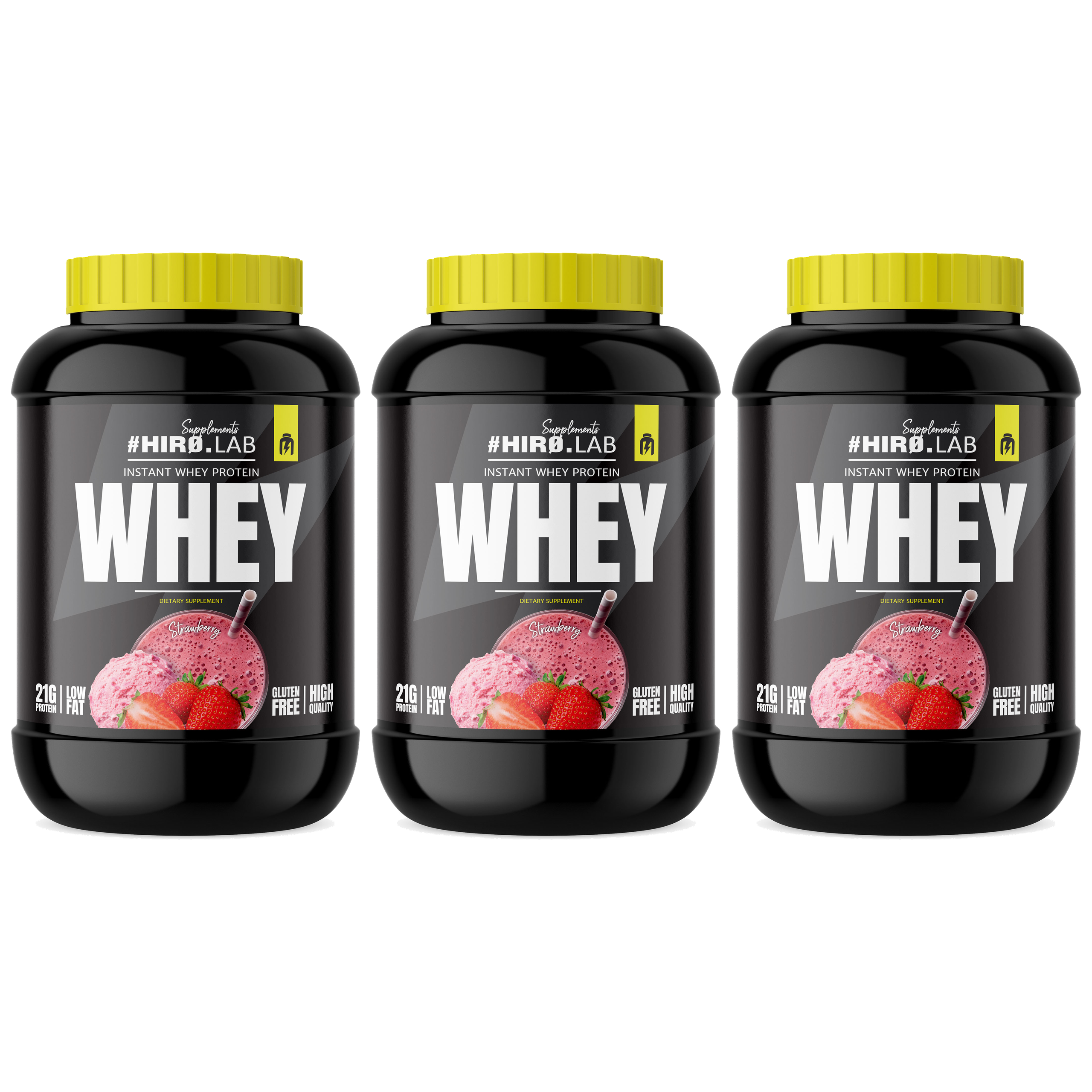 HIRO.LAB Instant Whey Protein - 3x 2000g