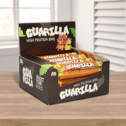 FITNESS AUTHORITY - Guarilla High Protein Bar - 12x 49g - Peanut Caramel - WYPRZEDAŻ - 30-04