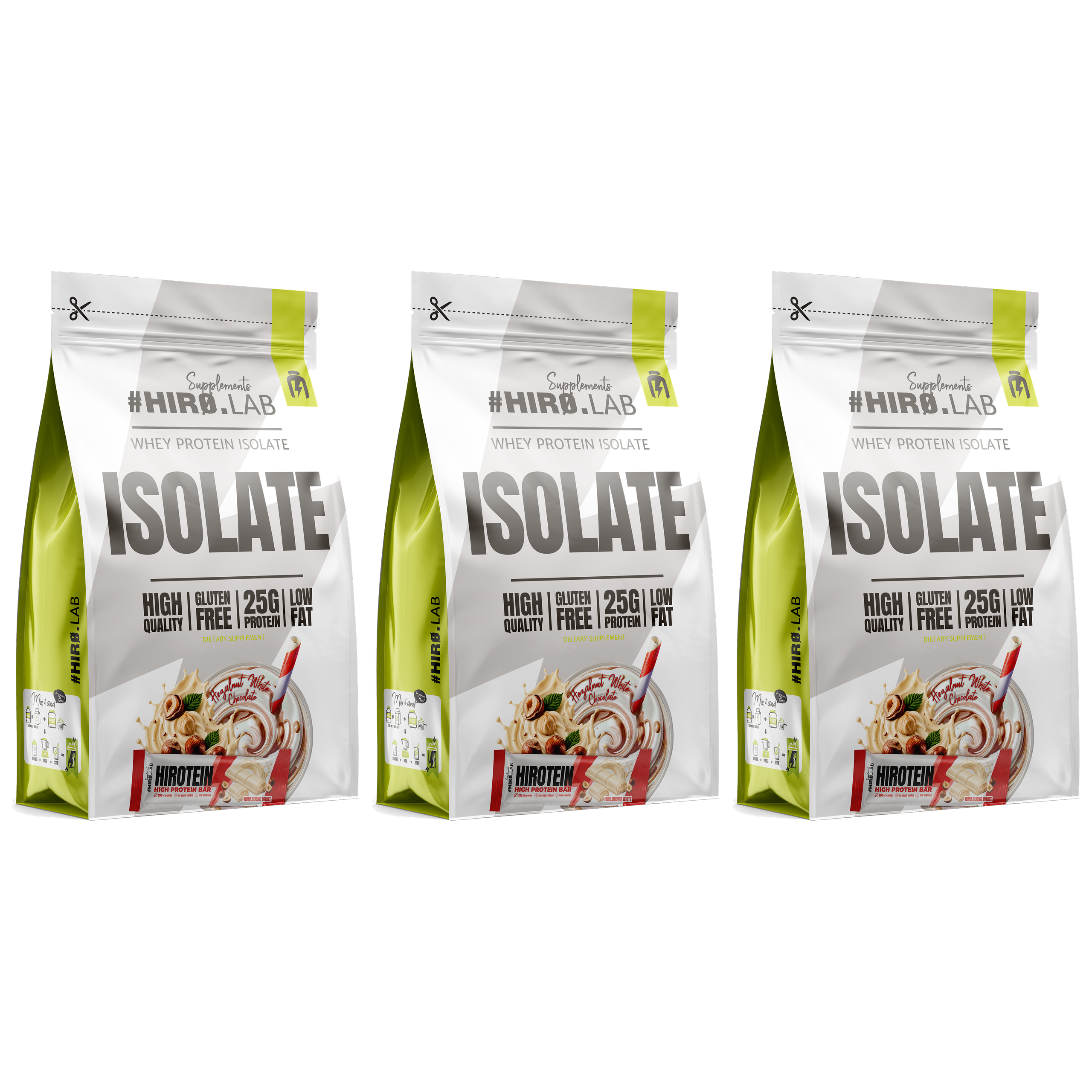 HIRO.LAB Whey Protein Isolate - 3x 700g