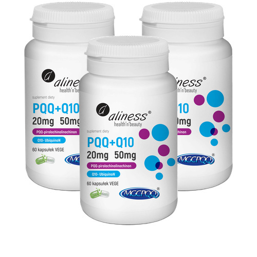 ALINESS PQQ MGCPQQ® 20 mg + Q10 50 mg - 3x 60vcaps.