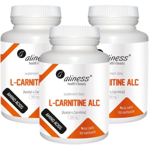 ALINESS - L-Carnitine ALC 500mg - 3x 100vcaps.