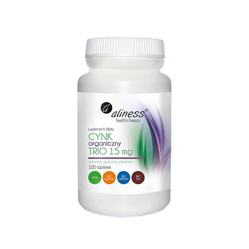 ALINESS Cynk Organiczny TRIO 15mg - 100tabs