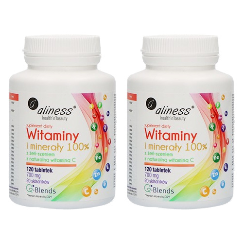 ALINESS Witaminy i Minerały 100% - 2x 120tab