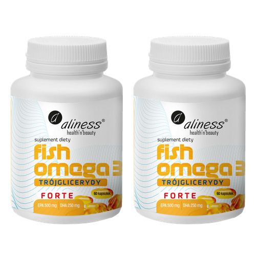 ALINESS - Fish Omega 3 Forte EPA 500mg DHA 250mg - 2x 60caps.