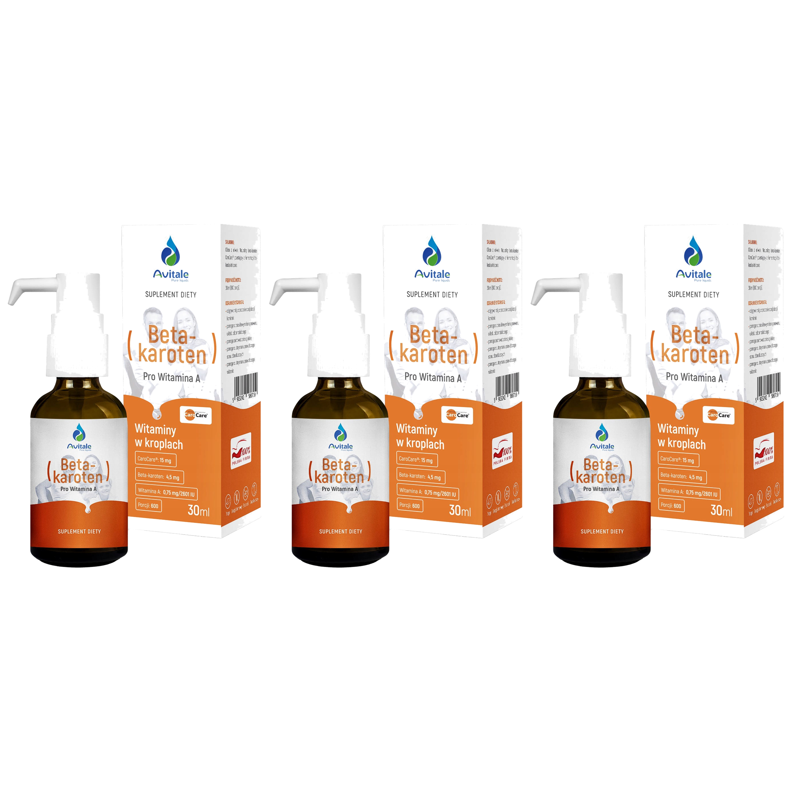 ALINESS - Avitale Beta Karoten - 3x 30ml
