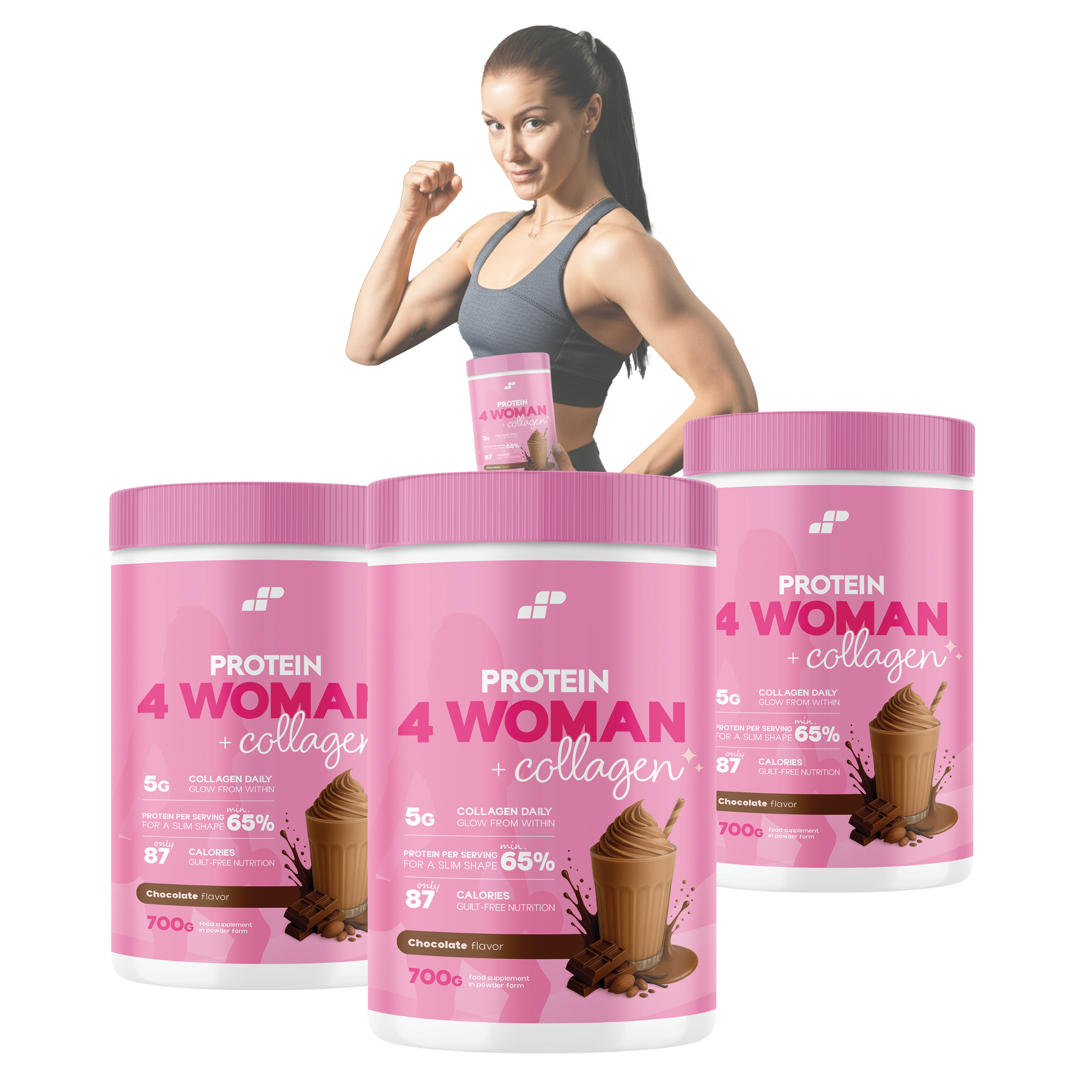 3x Protein 4 Woman + Collagen - 700g