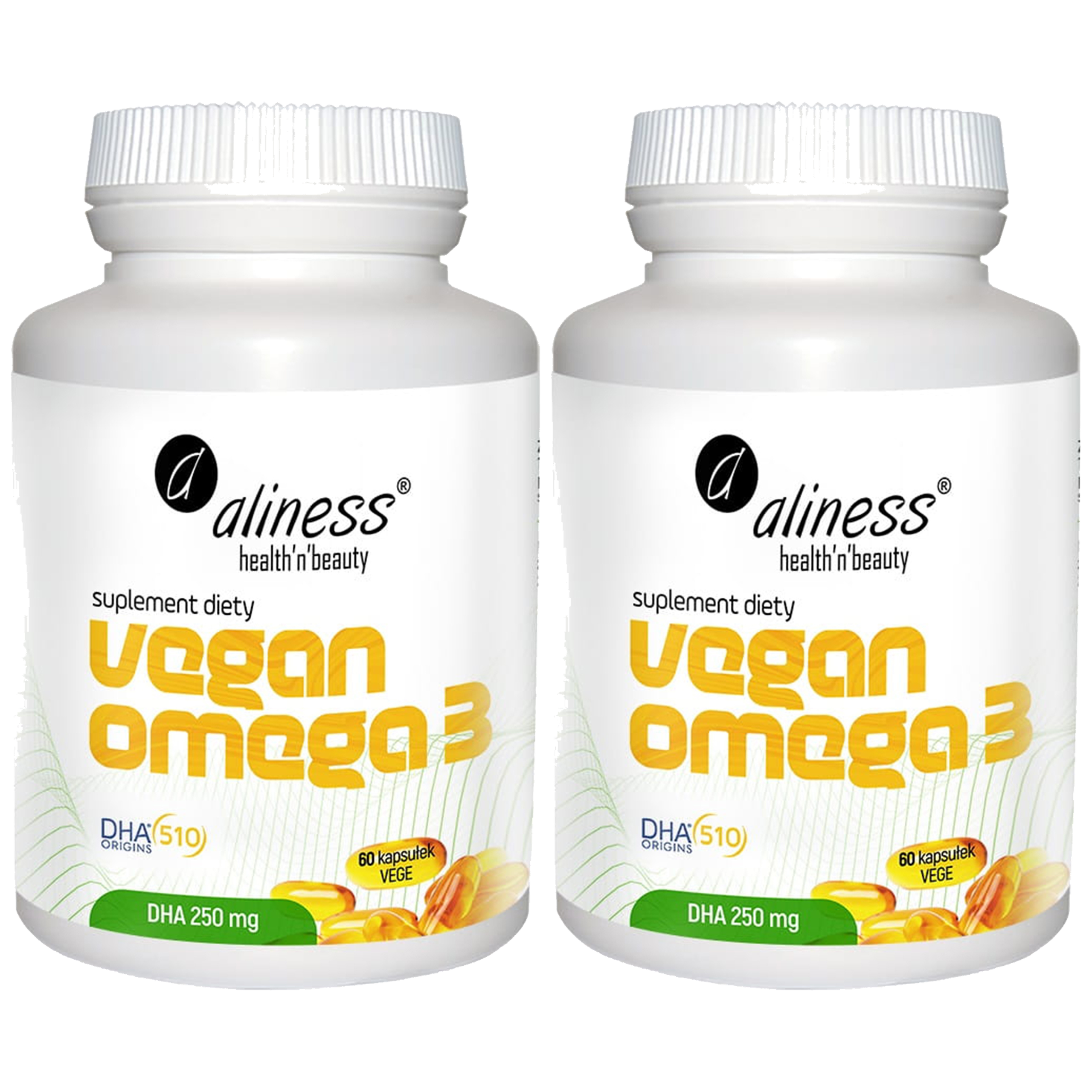 ALINESS - Vegan Omega 3 - DHA 250mg - 2x 60caps.
