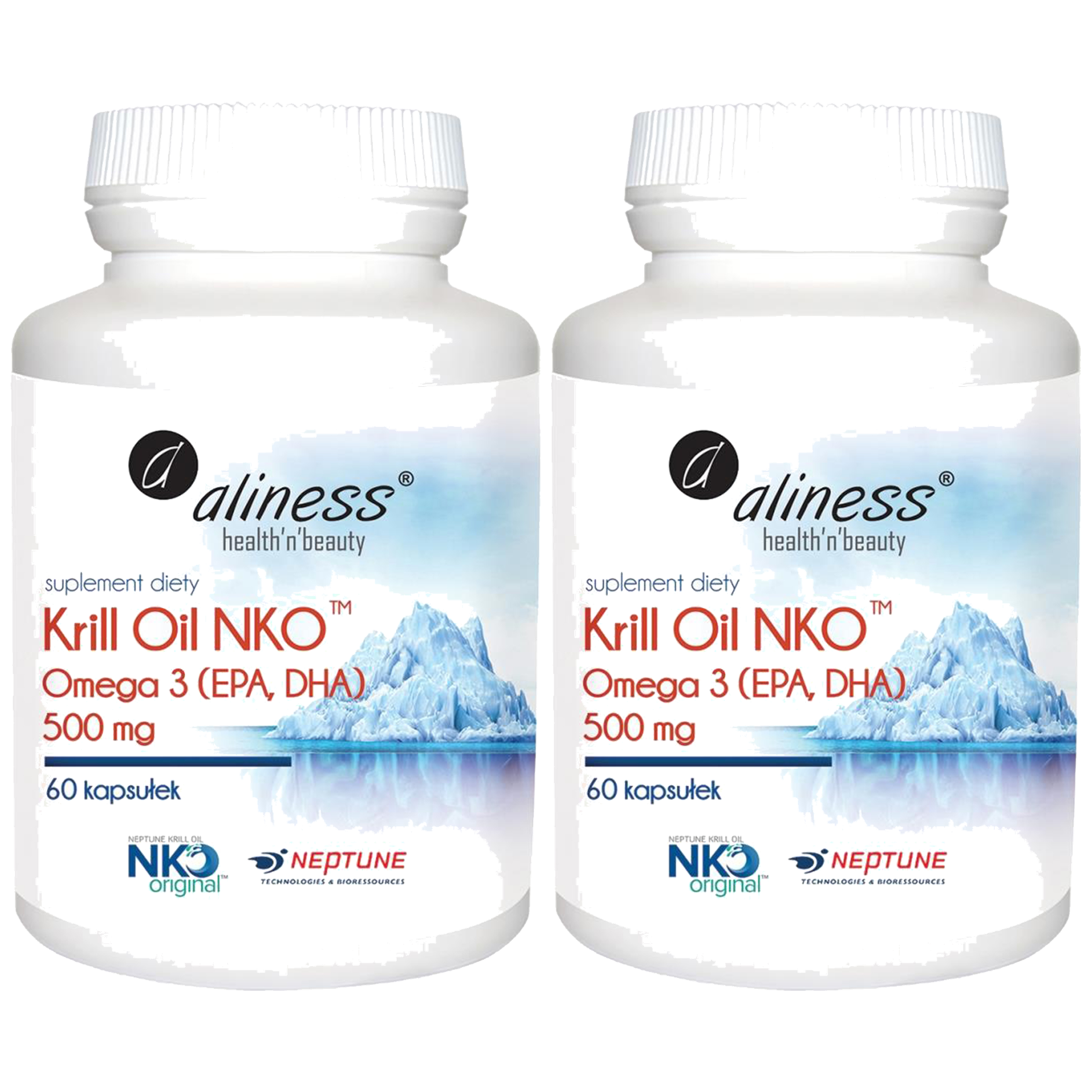 ALINESS - Krill Oil NKO 500mg - 60caps. x2