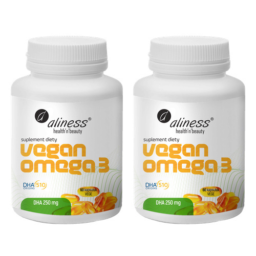 ALINESS - Vegan Omega 3 - DHA 250mg - 2x 60caps.