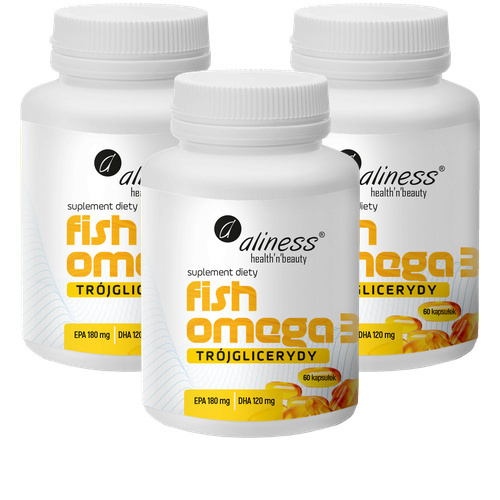 ALINESS - Omega 3 Trójglicerydy 180/120mg - 60caps. x3