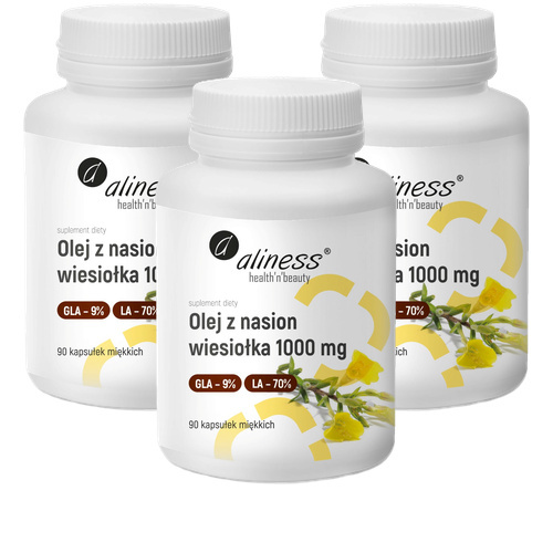 ALINESS - Olej z Nasion Wiesiołka 1000mg - 3x 90caps.