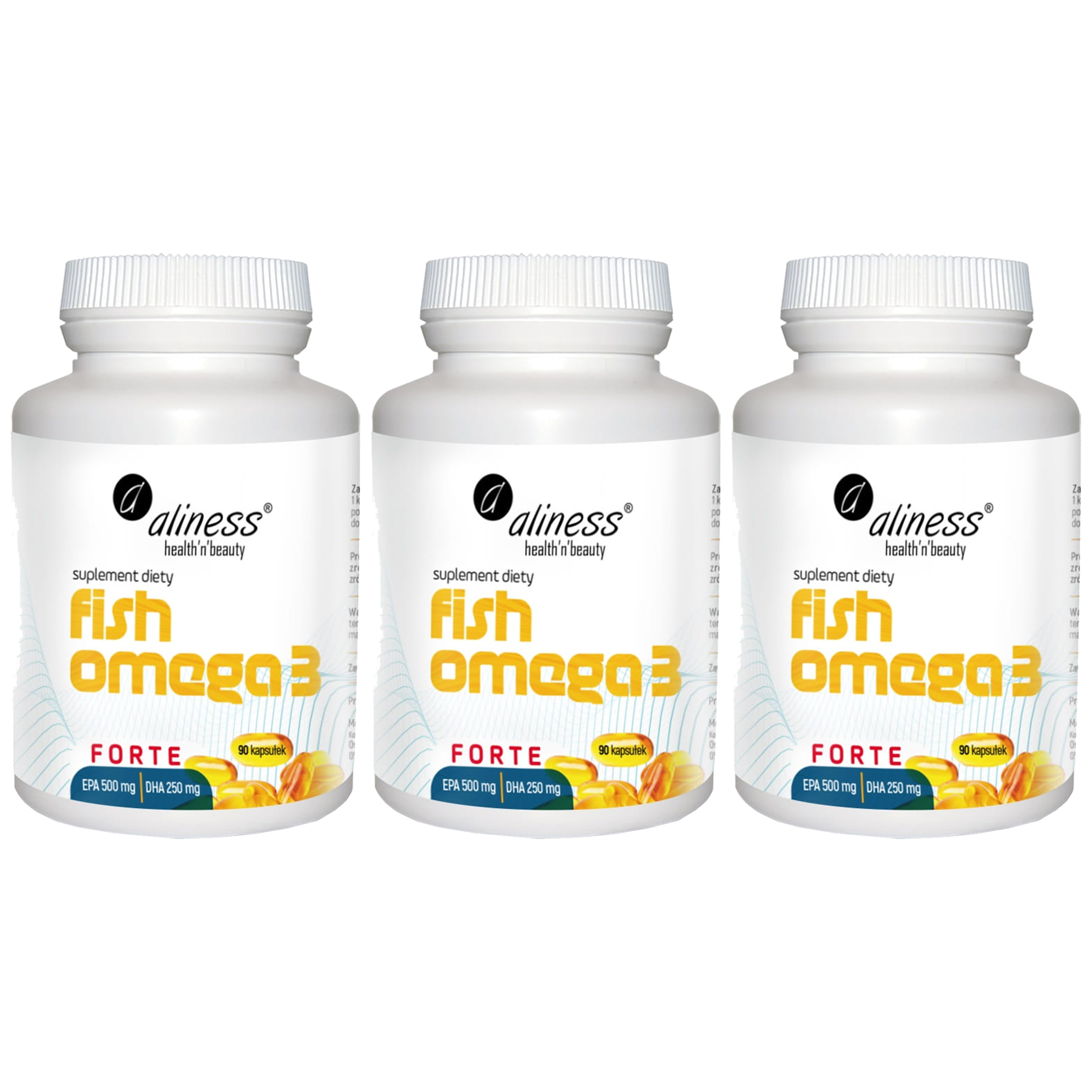 ALINESS - Fish Omega 3 Forte EPA 500mg DHA 250mg - 3x 60caps.