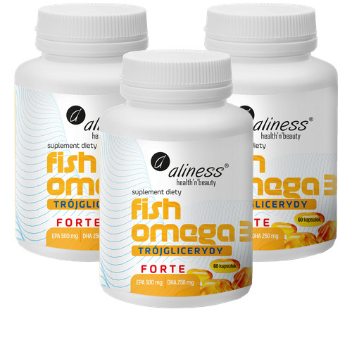 ALINESS - Fish Omega 3 Forte EPA 500mg DHA 250mg - 3x 60caps.