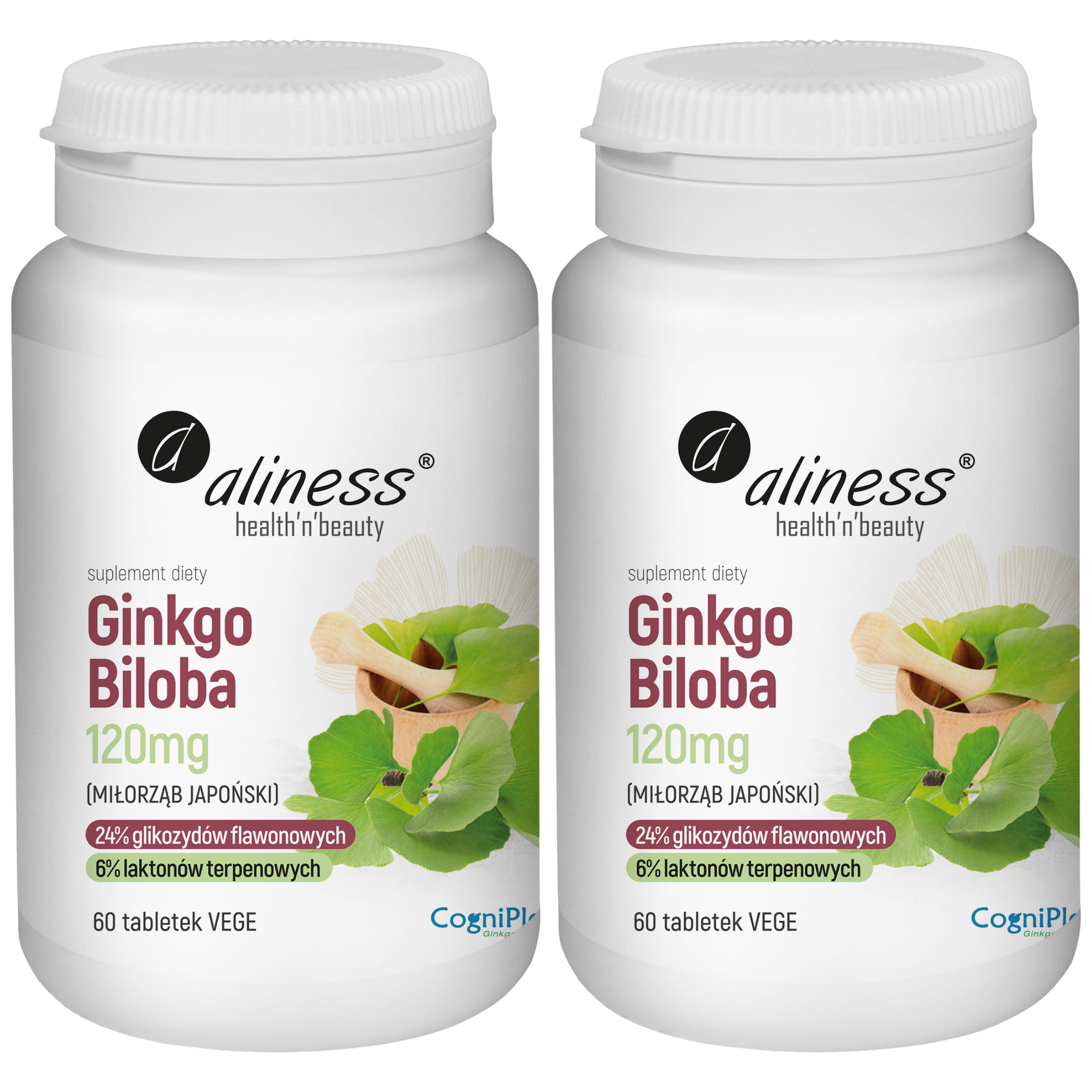 ALINESS - Ginkgo Biloba 120mg - 60vtabs. x2