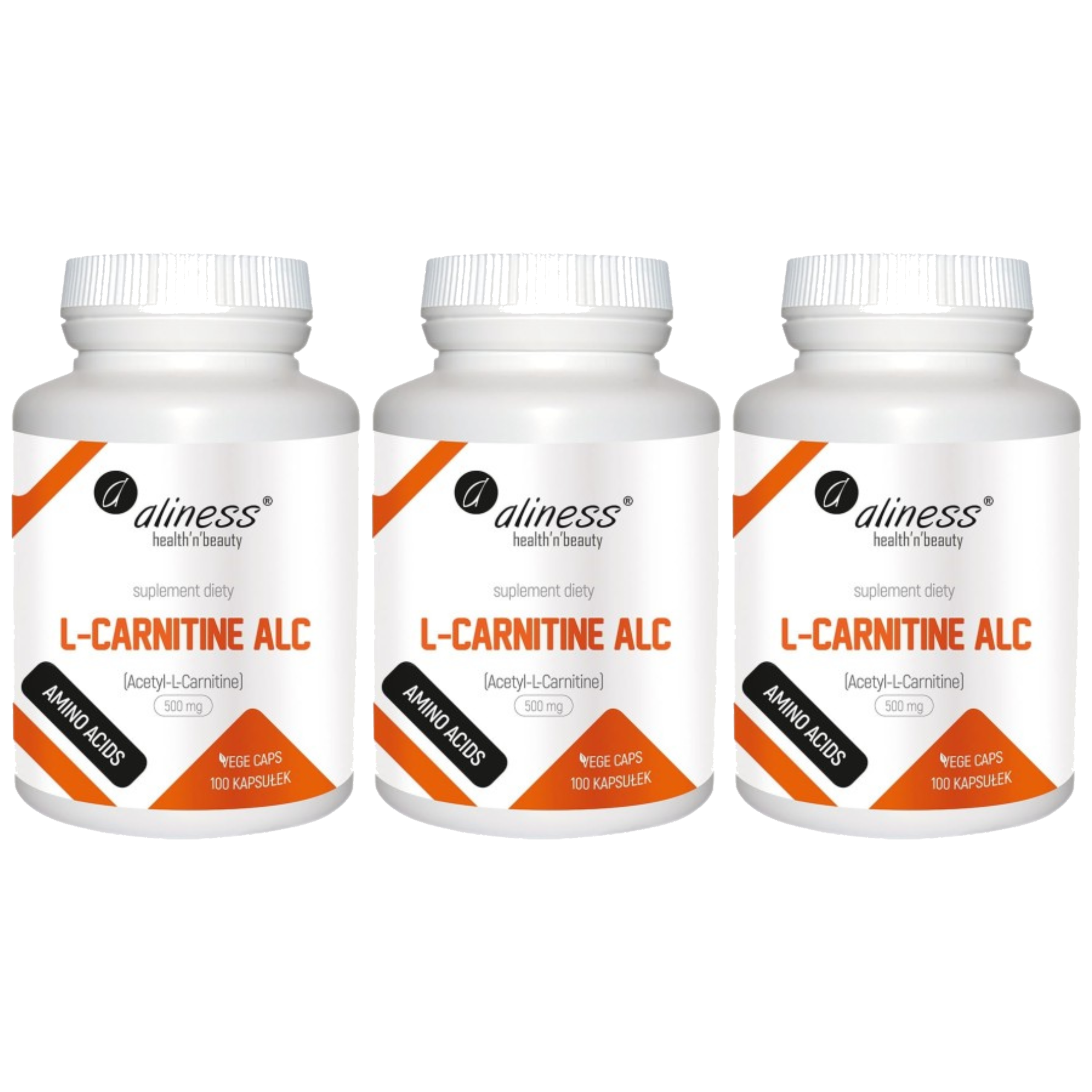 ALINESS - L-Carnitine ALC 500mg - 3x 100vcaps.