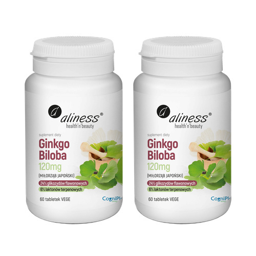 ALINESS - Ginkgo Biloba 120mg - 60vtabs. x2