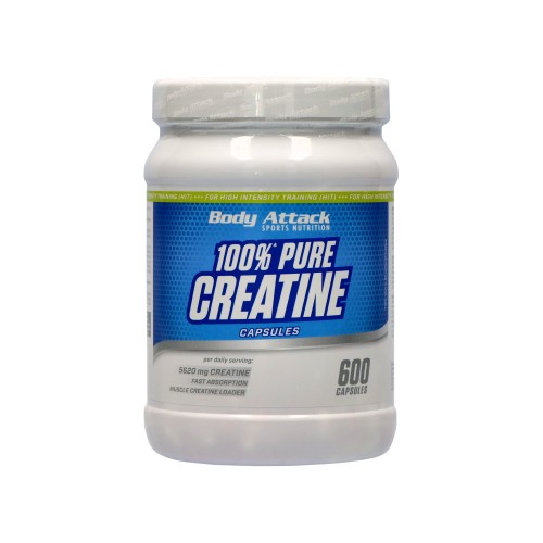 BODY ATTACK 100% Pure Creatine - 600caps