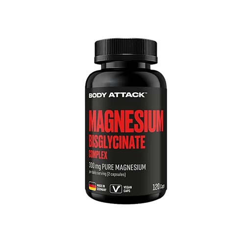 BODY ATTACK Magnesium Bisglycinate Complex - 300mg - 120caps.
