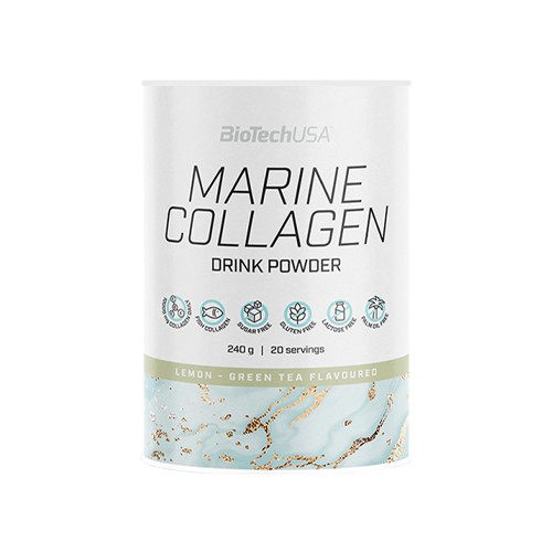 BioTech USA Marine Collagen Drink Powder - 240g - Lemon Green Tea