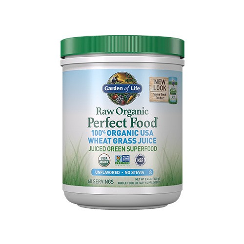GARDEN OF LIFE Perfect Food 100% Organic USA Wheat Grass Juice - 240g